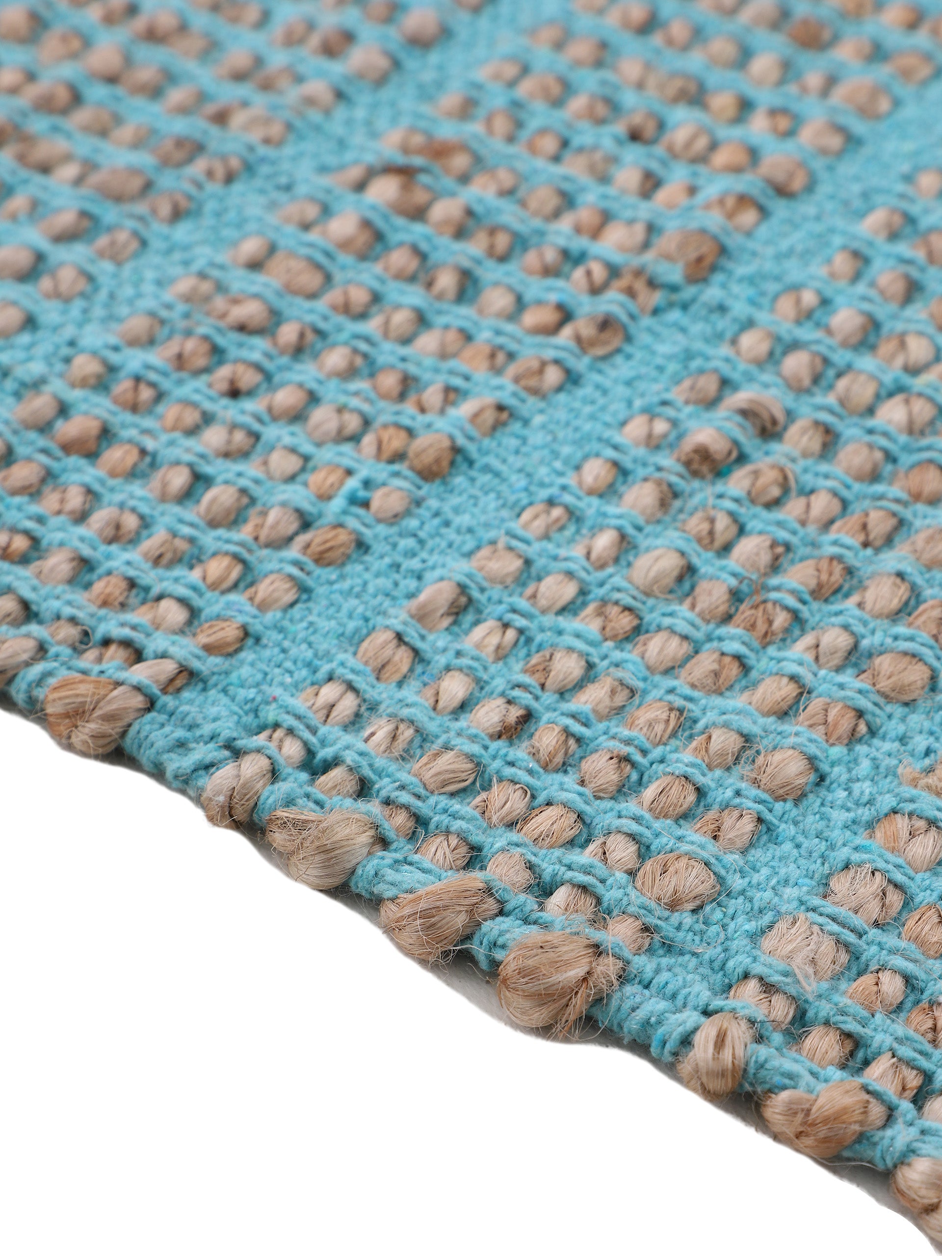 Juteteppich Lara Türkis