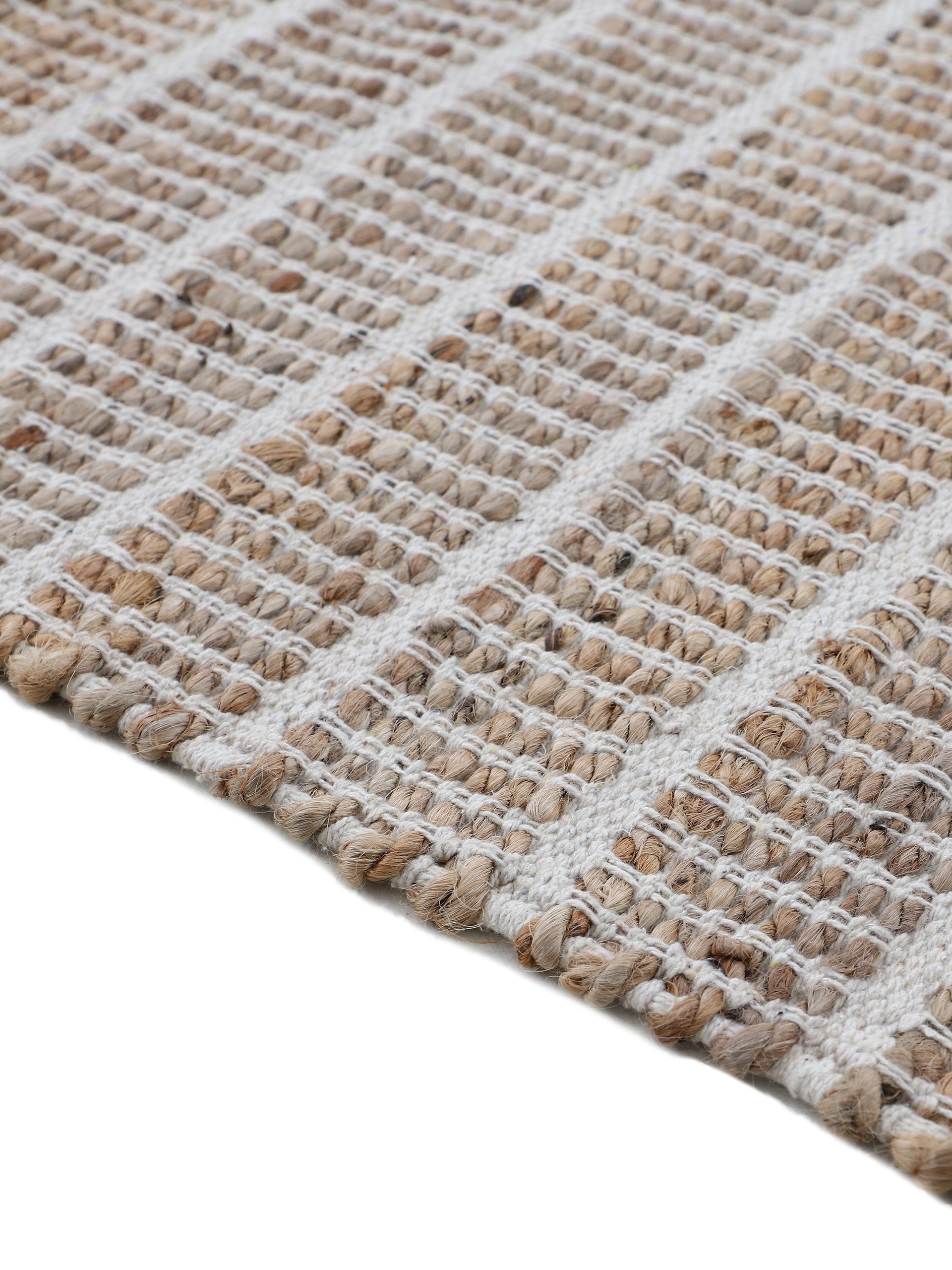 Juteteppich Lara Weiß