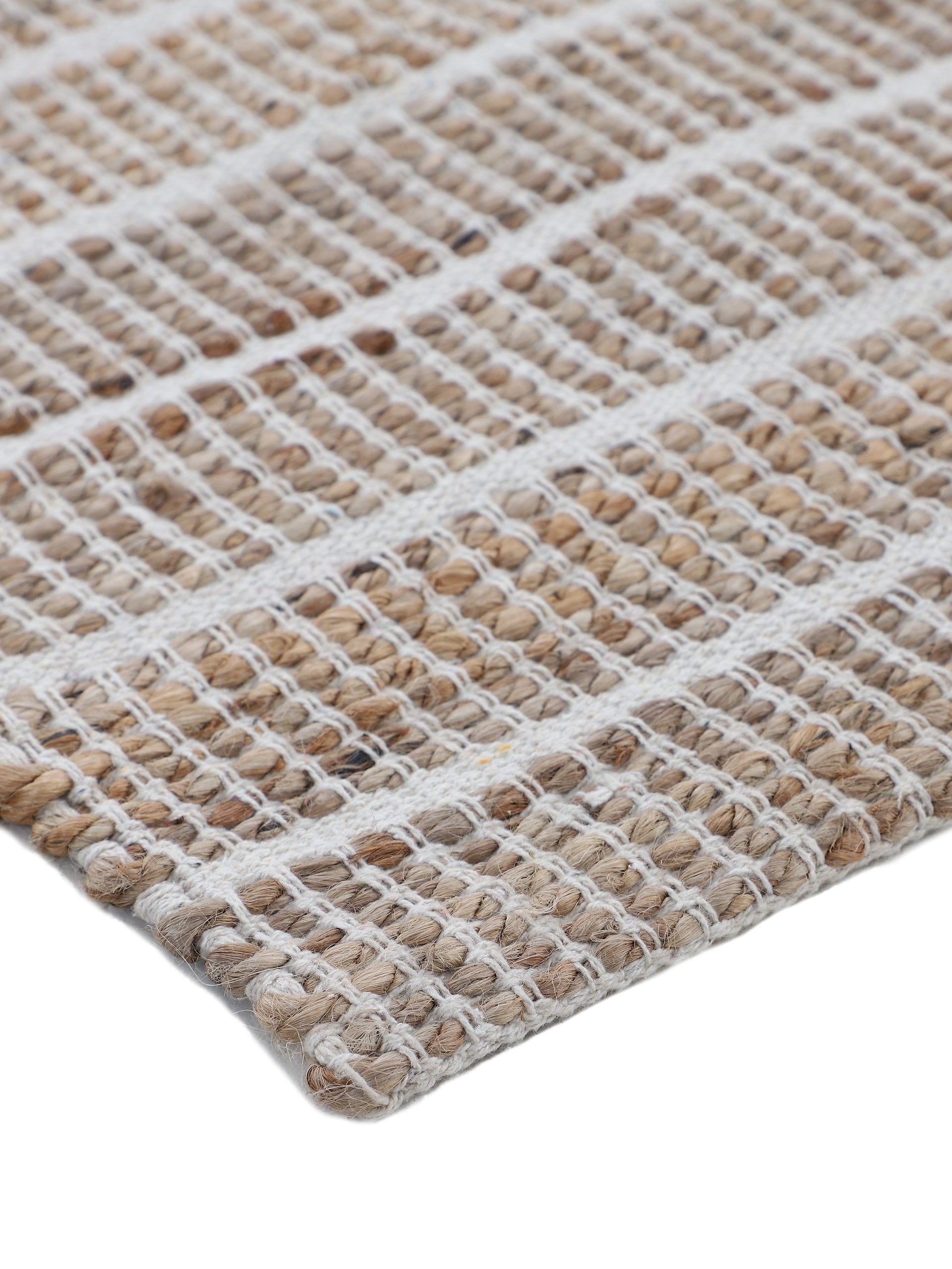 Juteteppich Lara Weiß