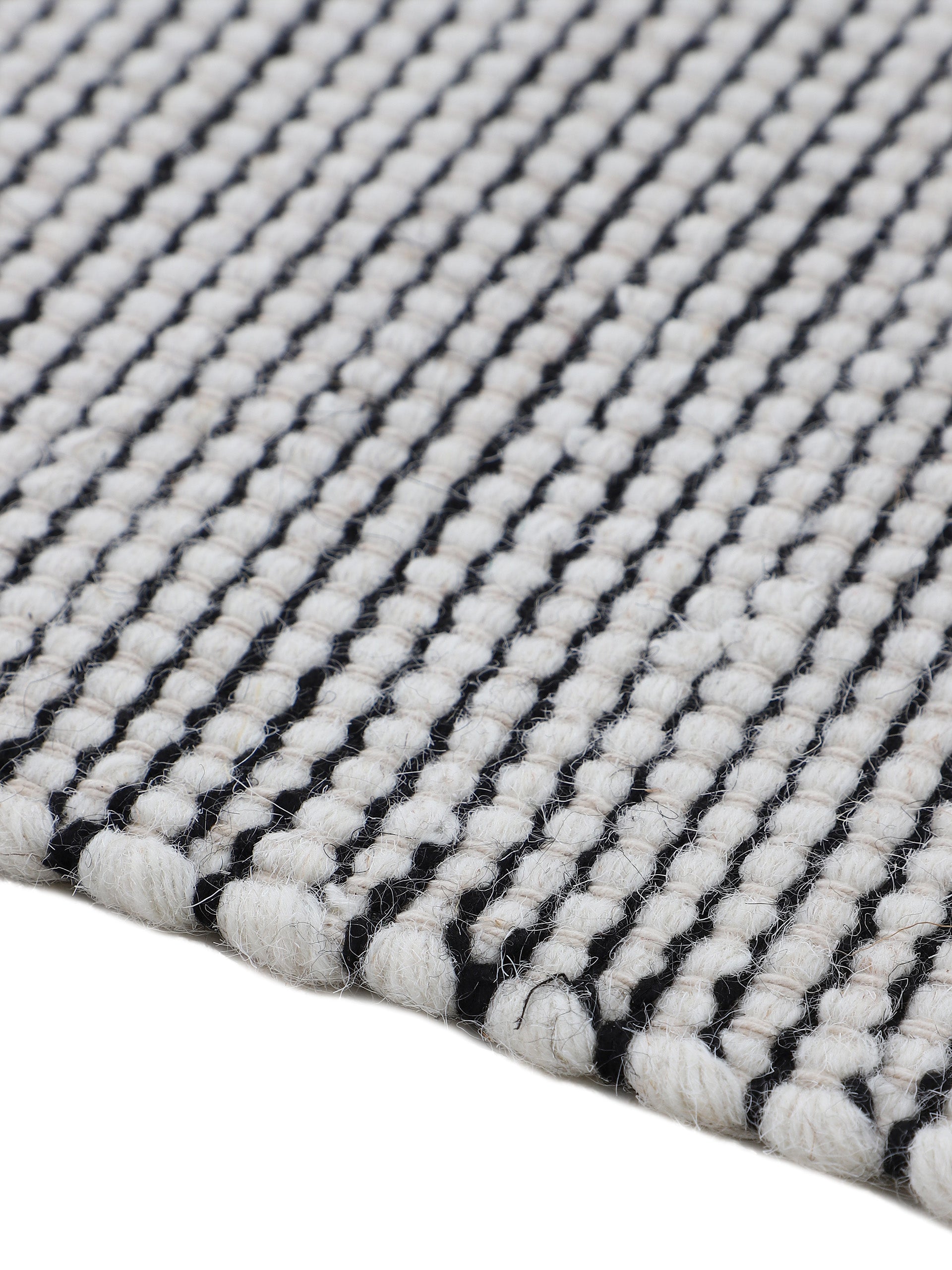 Wollteppich Mona Schwarz/Weiß