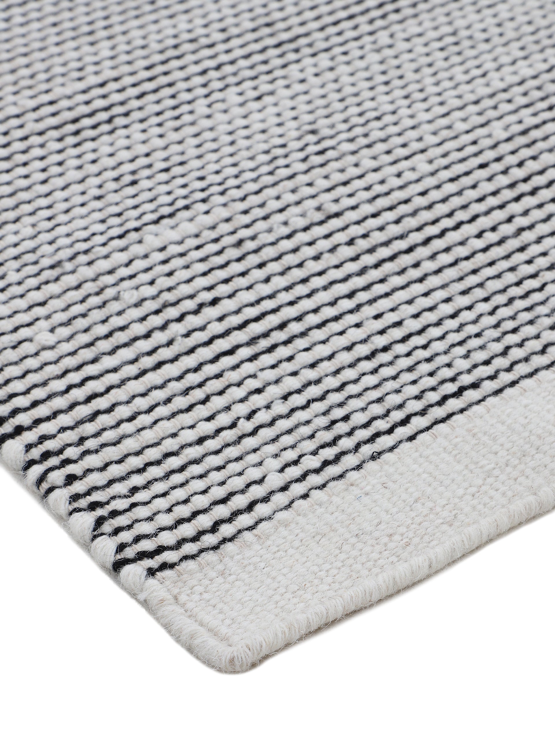 Wollteppich Mona Schwarz/Weiß