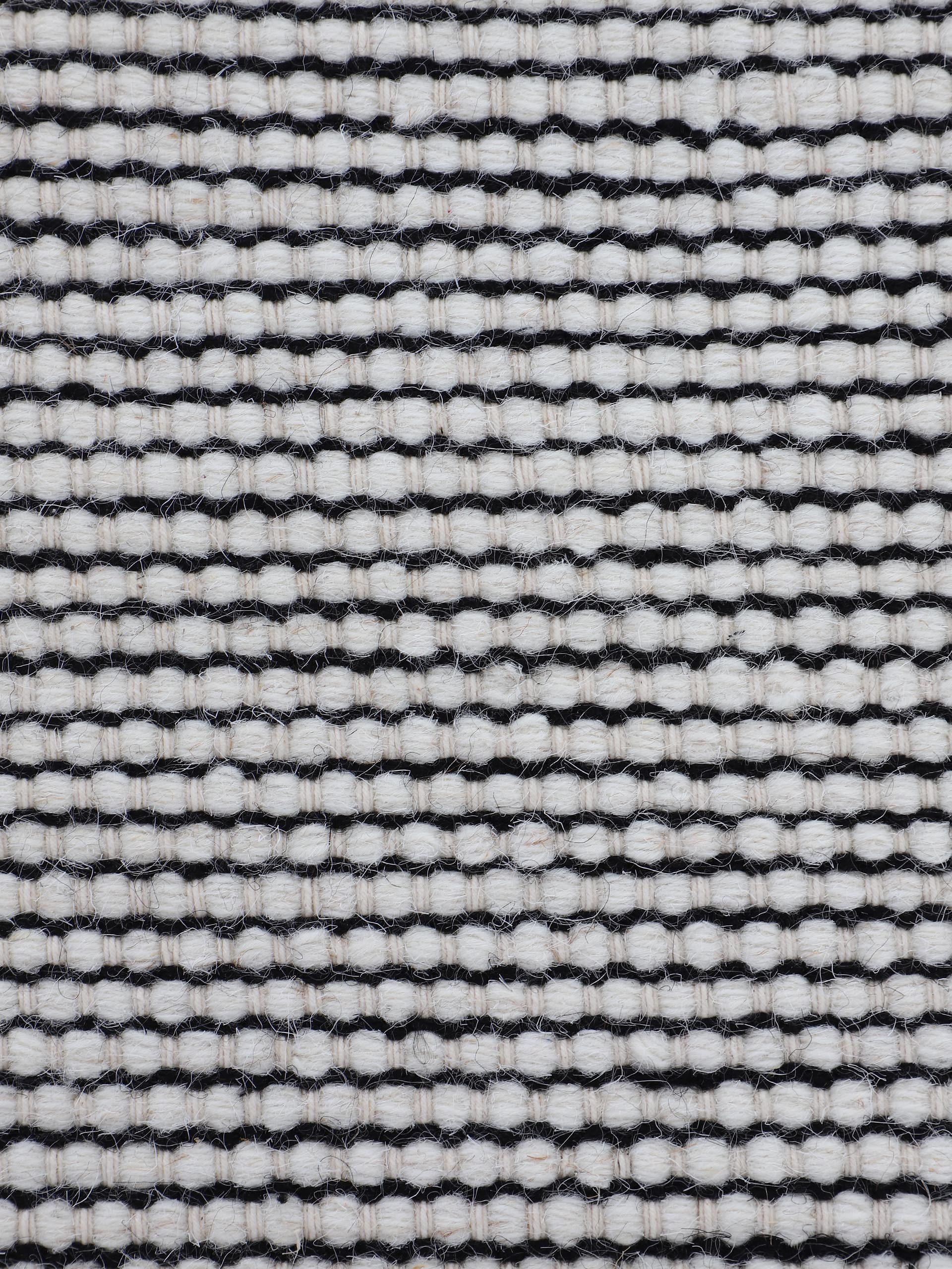 Wollteppich Mona Schwarz/Weiß