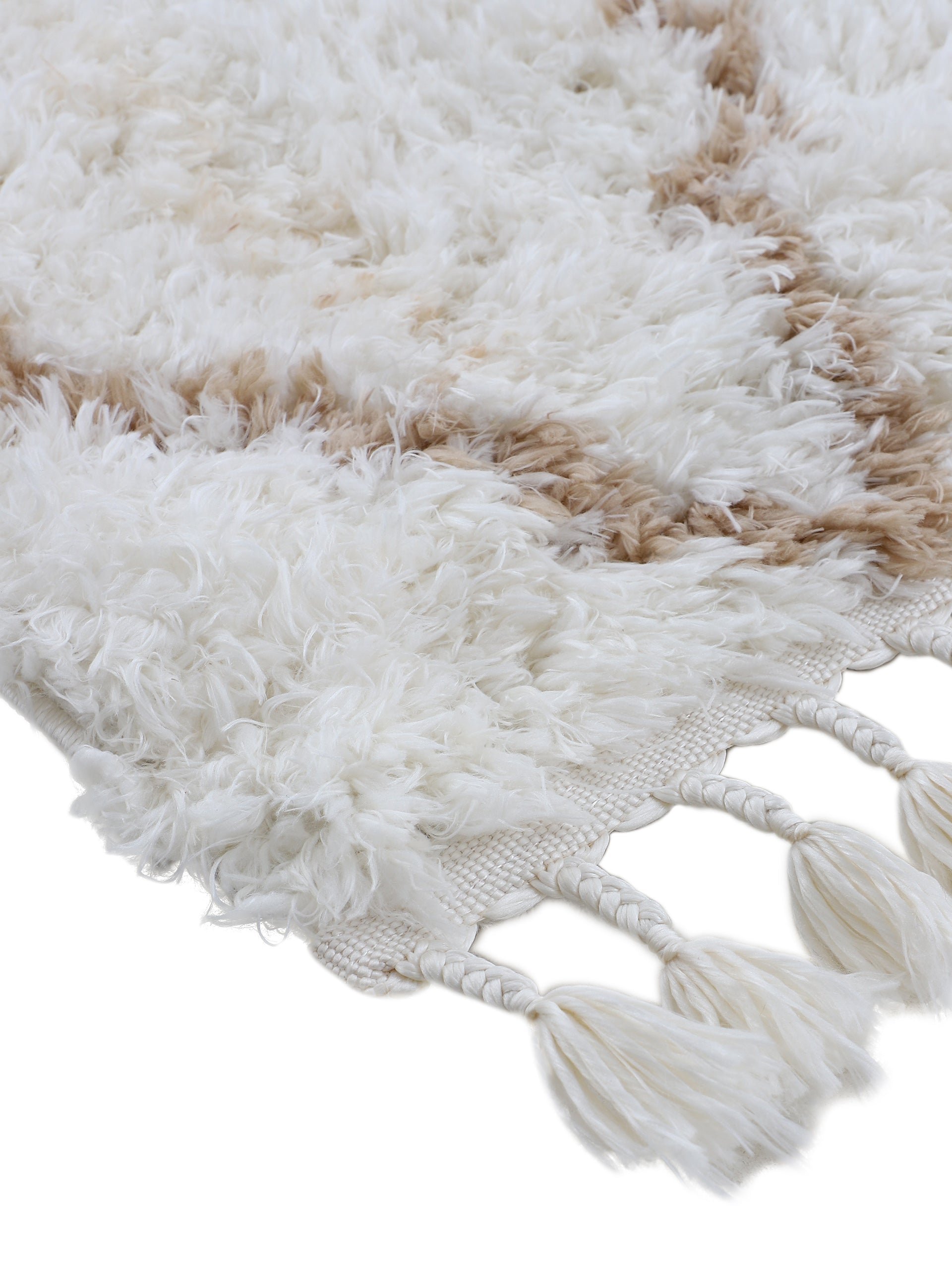 Hochflorteppich Eddy Läufer Beige