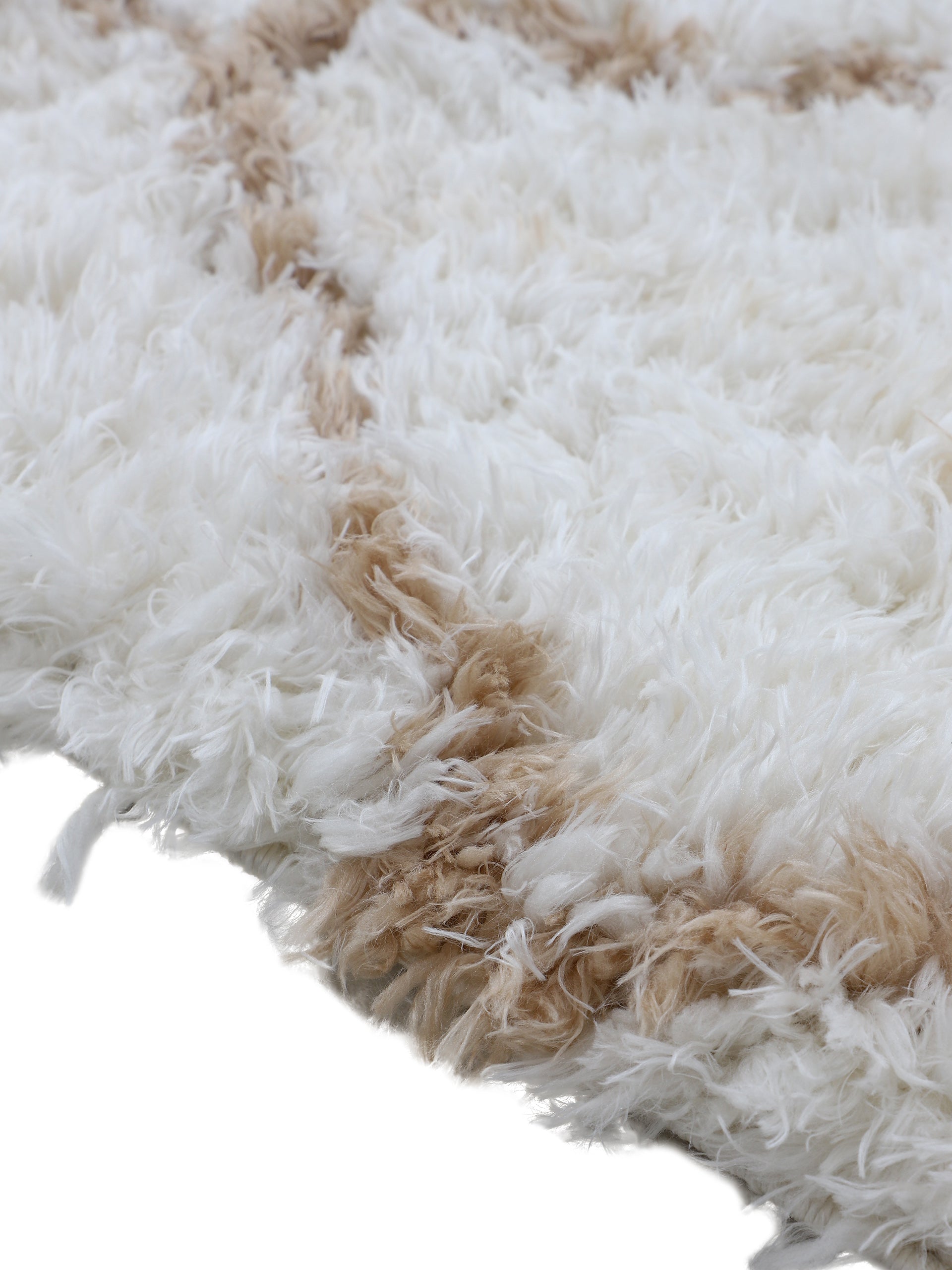 Hochflorteppich Eddy Läufer Beige