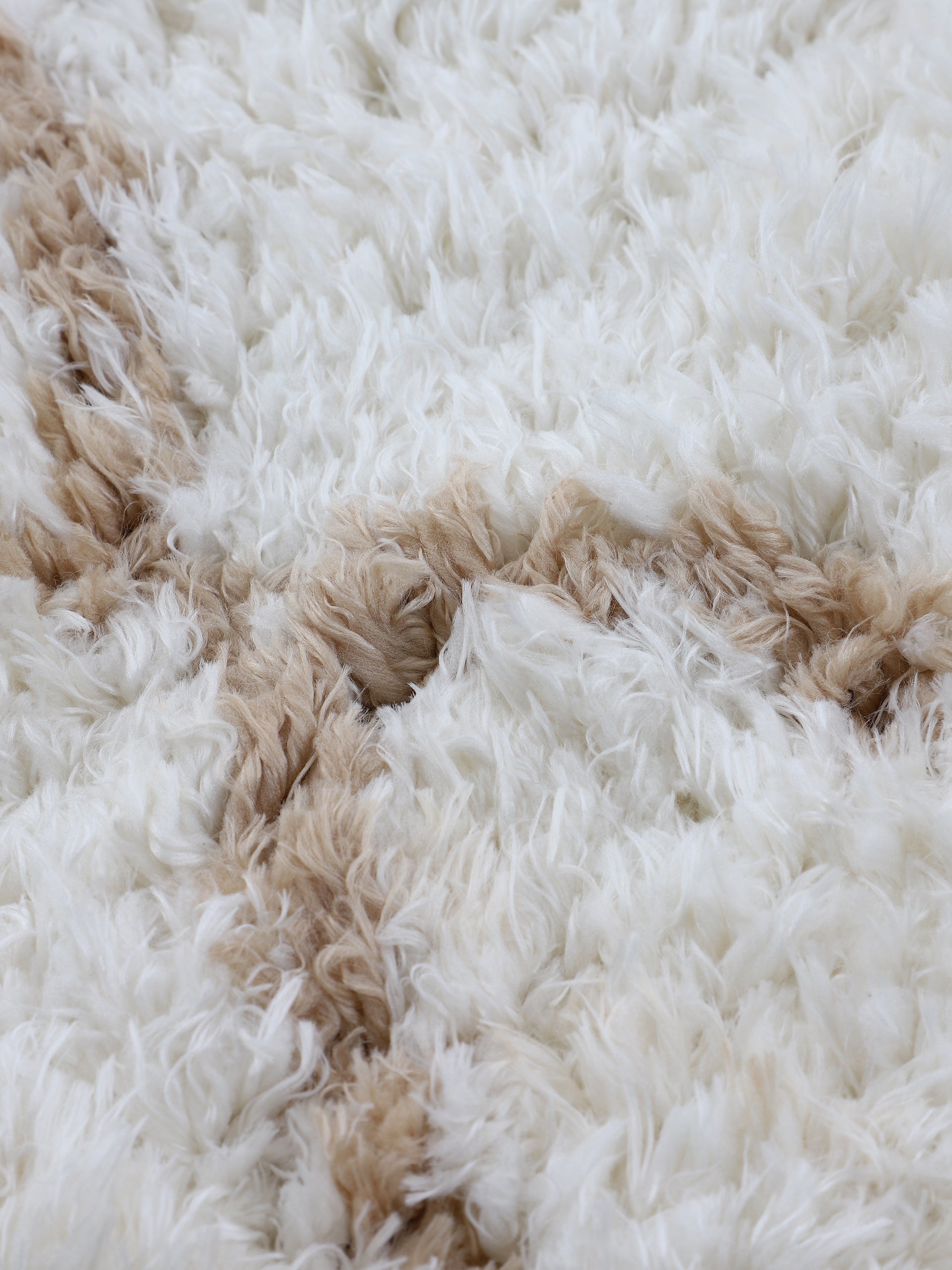 Hochflorteppich Eddy Läufer Beige