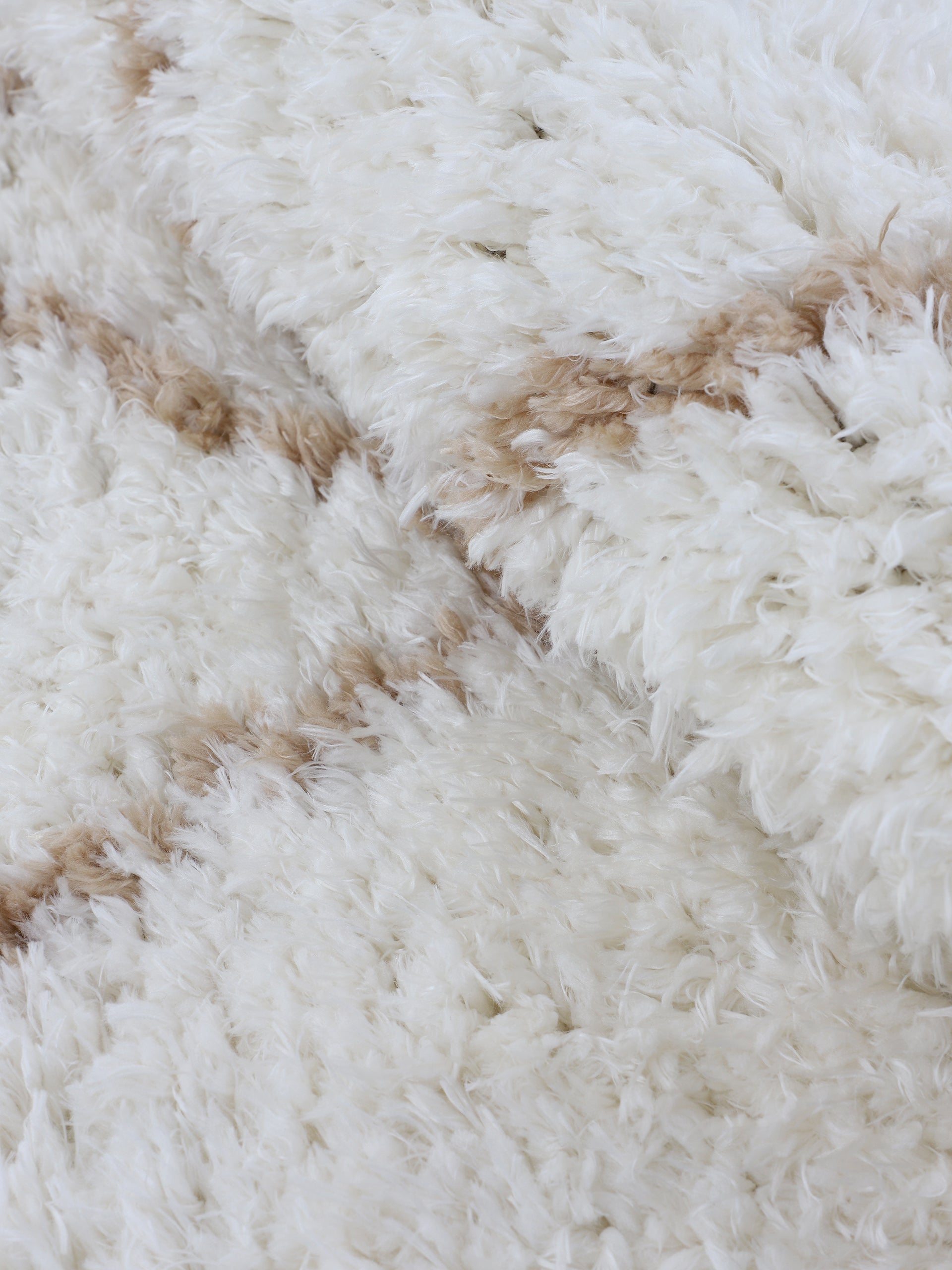 Hochflorteppich Eddy Läufer Beige