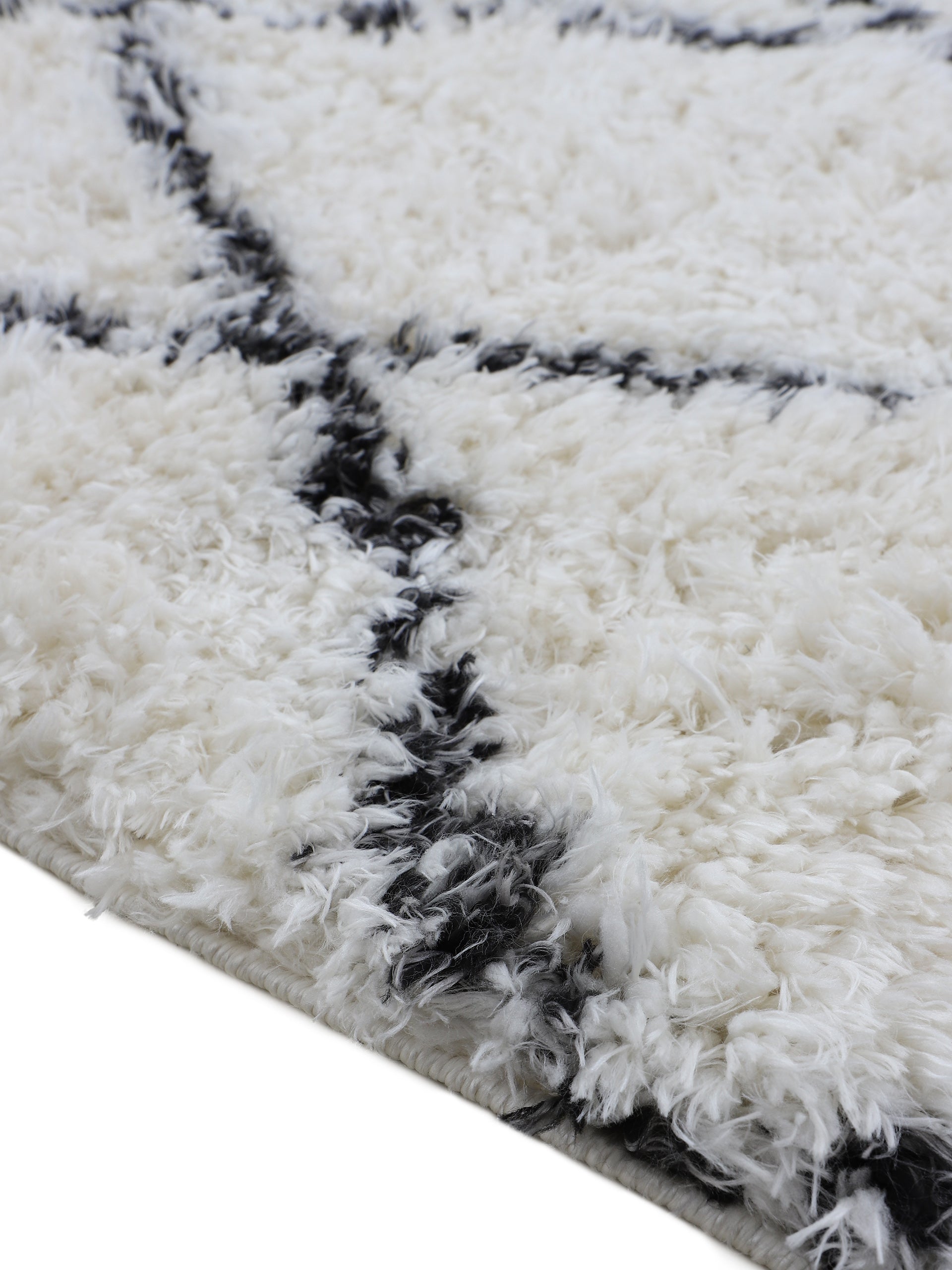 Hochflorteppich Eddy Läufer Schwarz