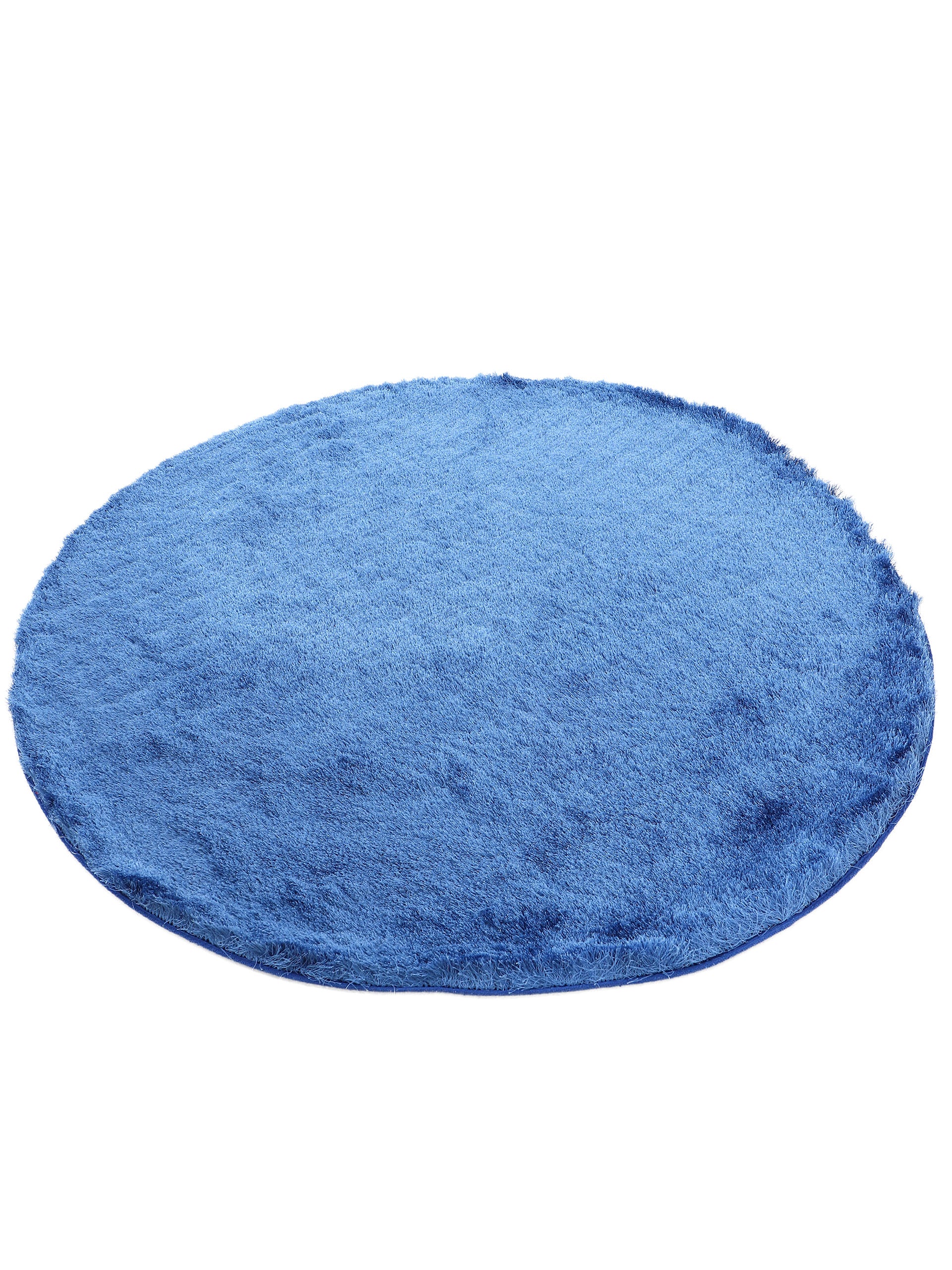 Hochflorteppich Breeze Rund Blau