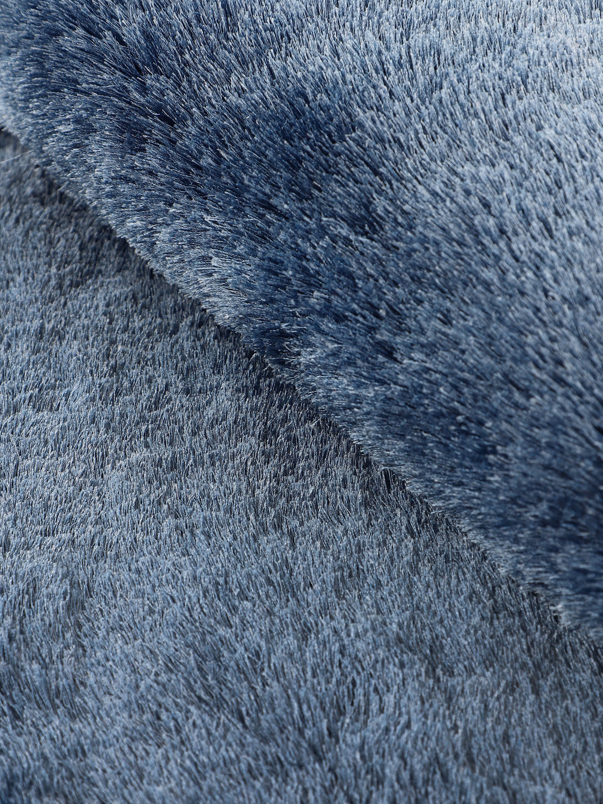 Hochflorteppich Breeze Rund Blau