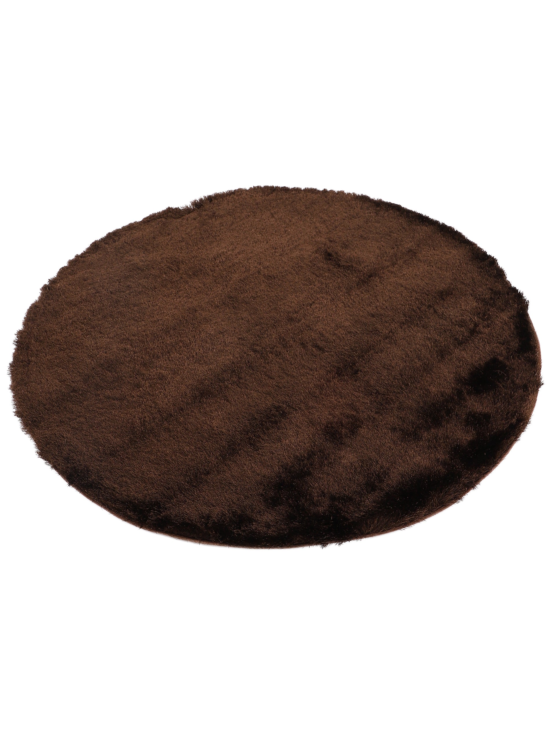 Hochflorteppich Breeze Rund Dunkelbraun
