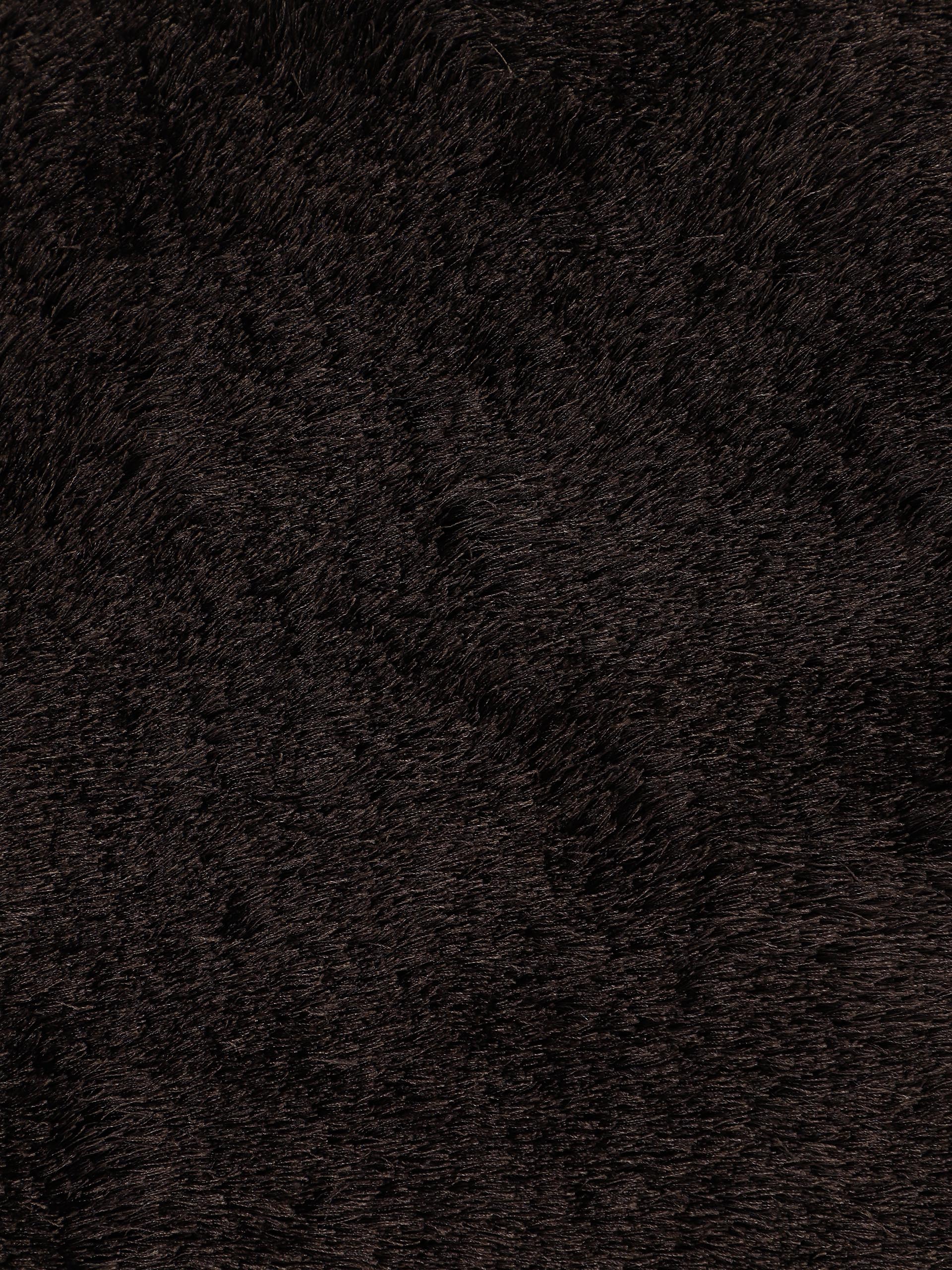 Hochflorteppich Breeze Rund Dunkelbraun