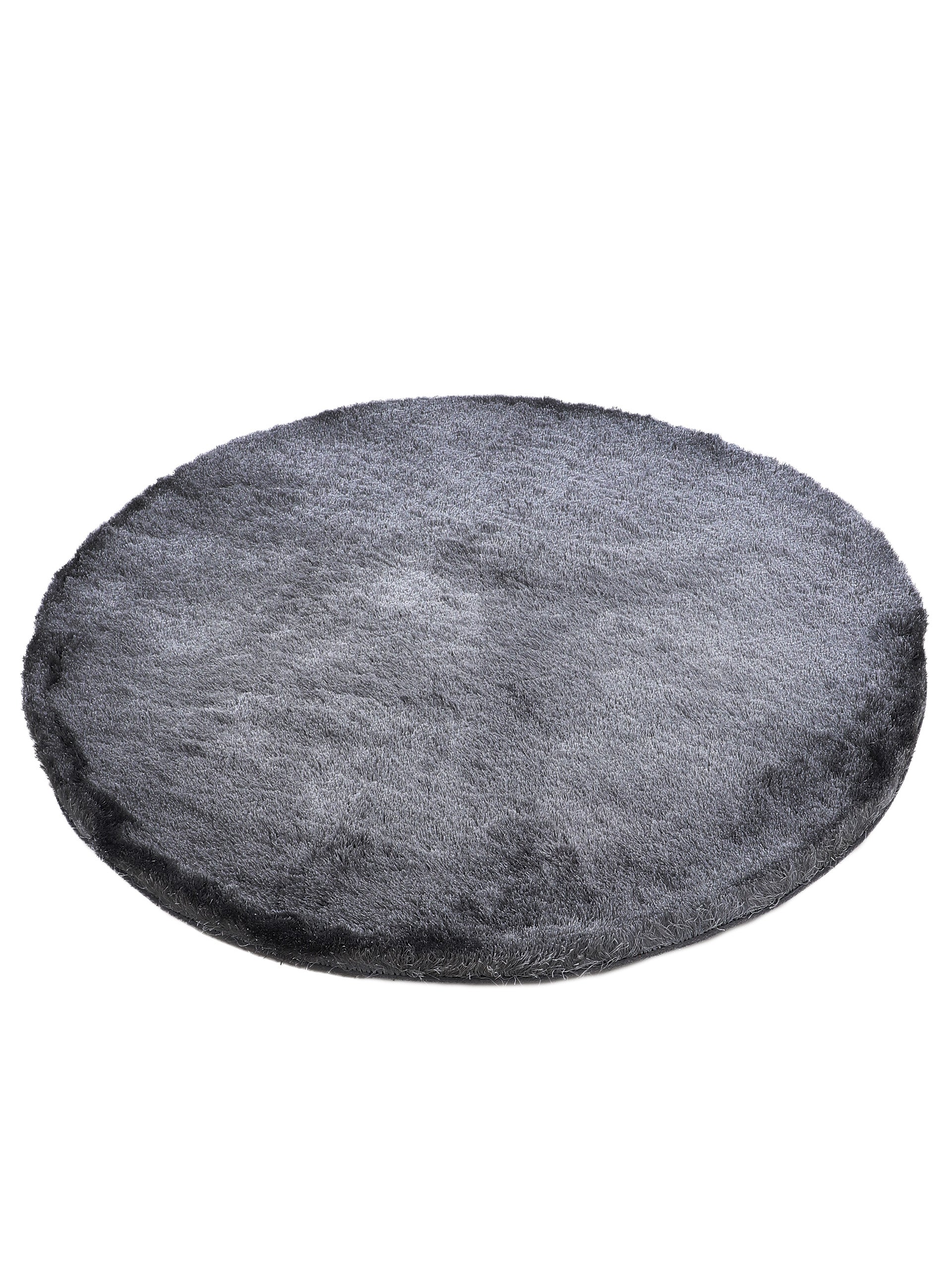 Hochflorteppich Breeze Rund Dunkelgrau