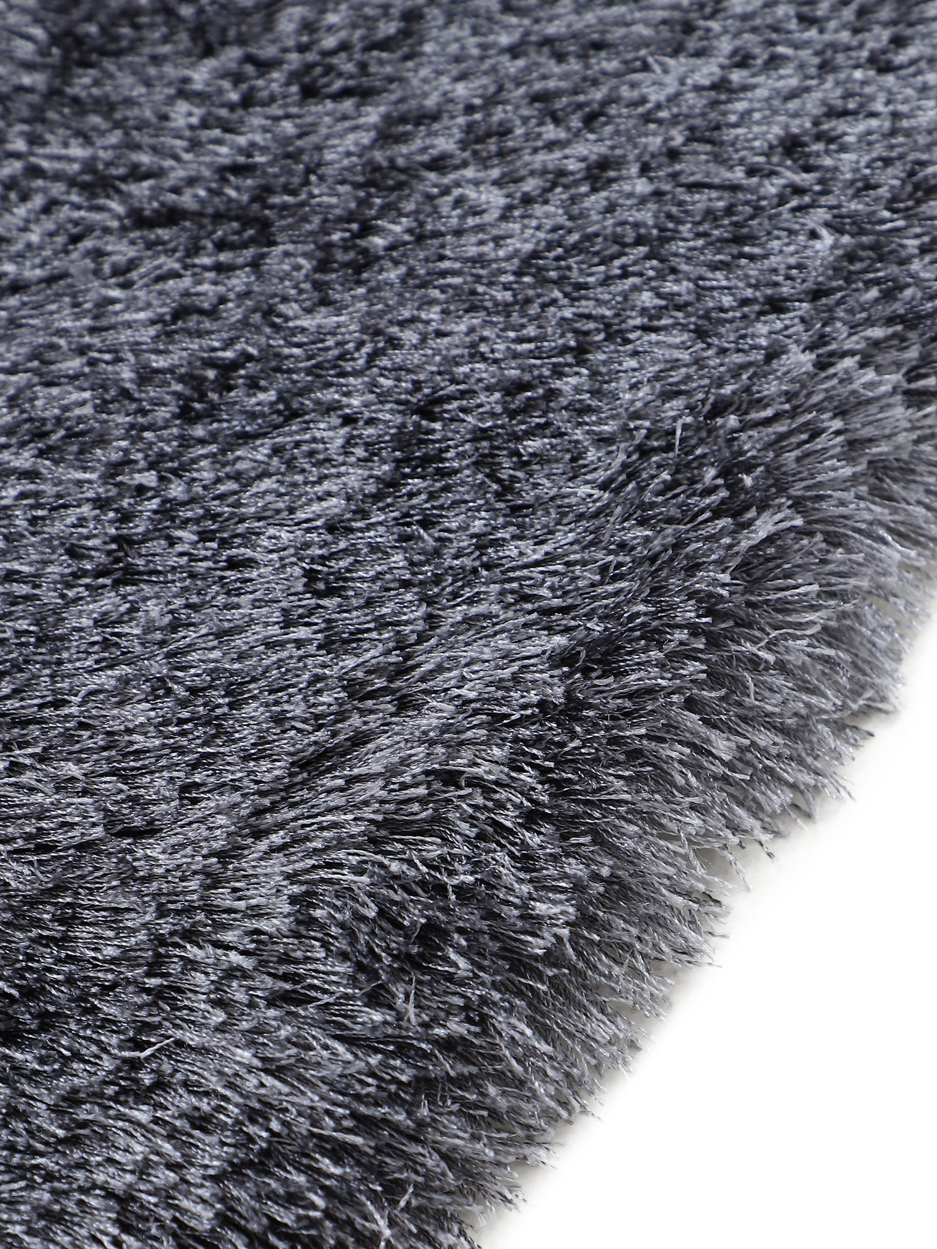 Hochflorteppich Breeze Rund Dunkelgrau