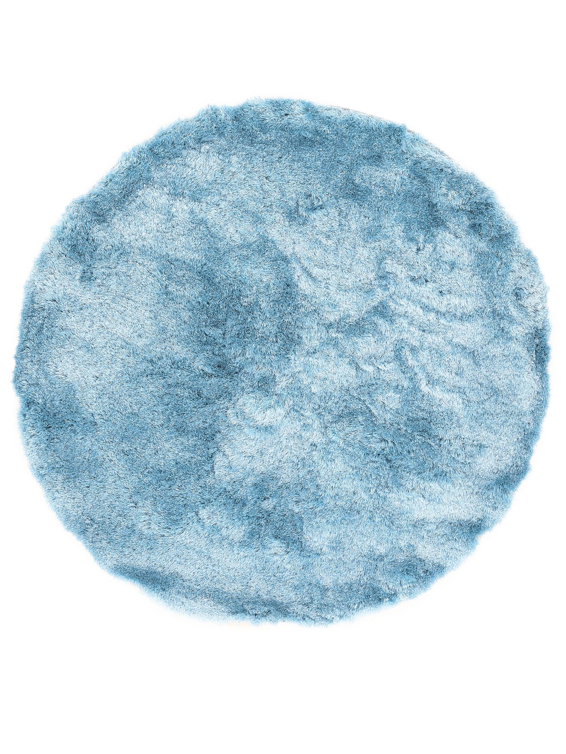 Hochflorteppich Breeze Rund Hellblau