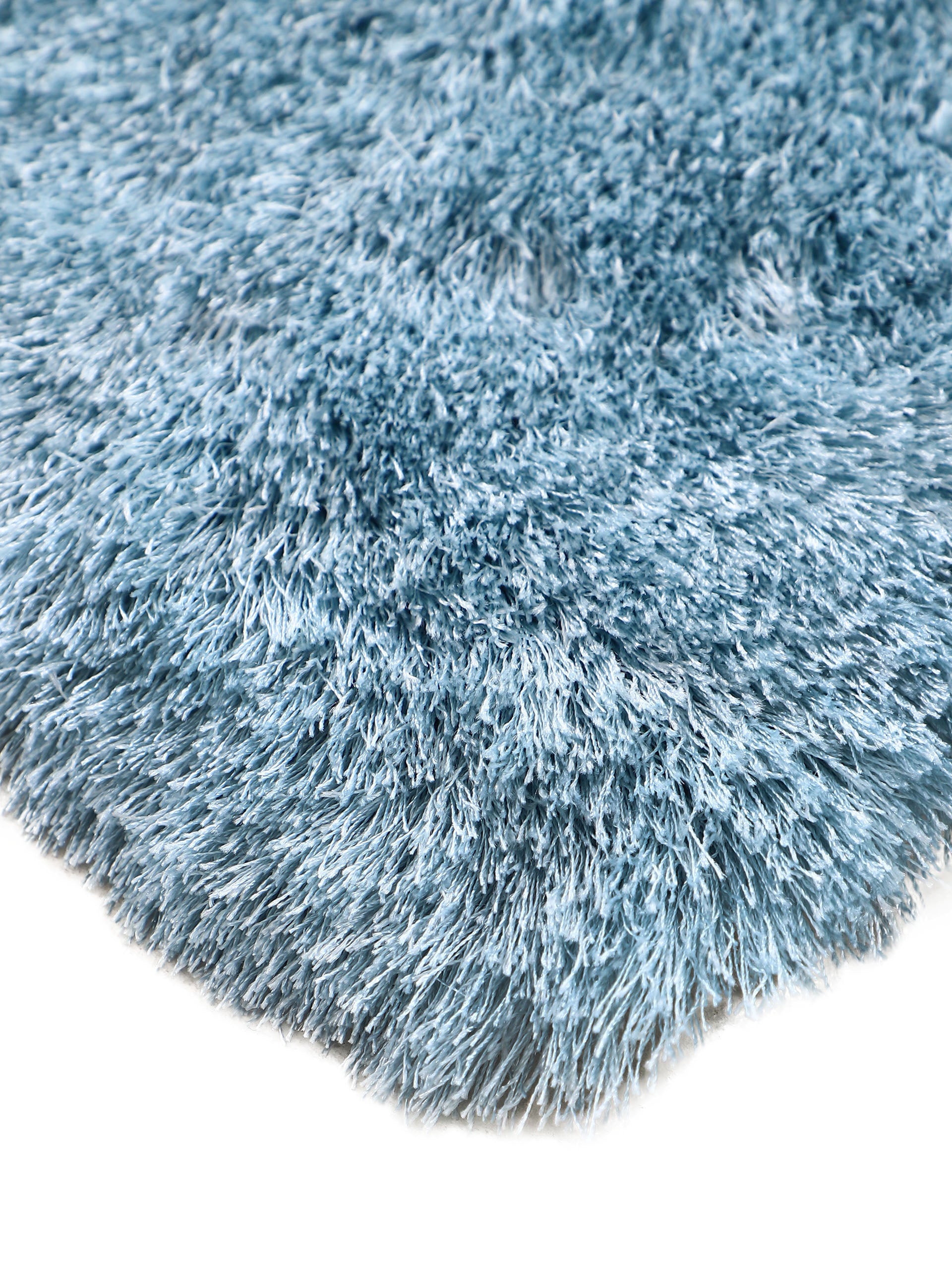 Hochflorteppich Breeze Rund Hellblau