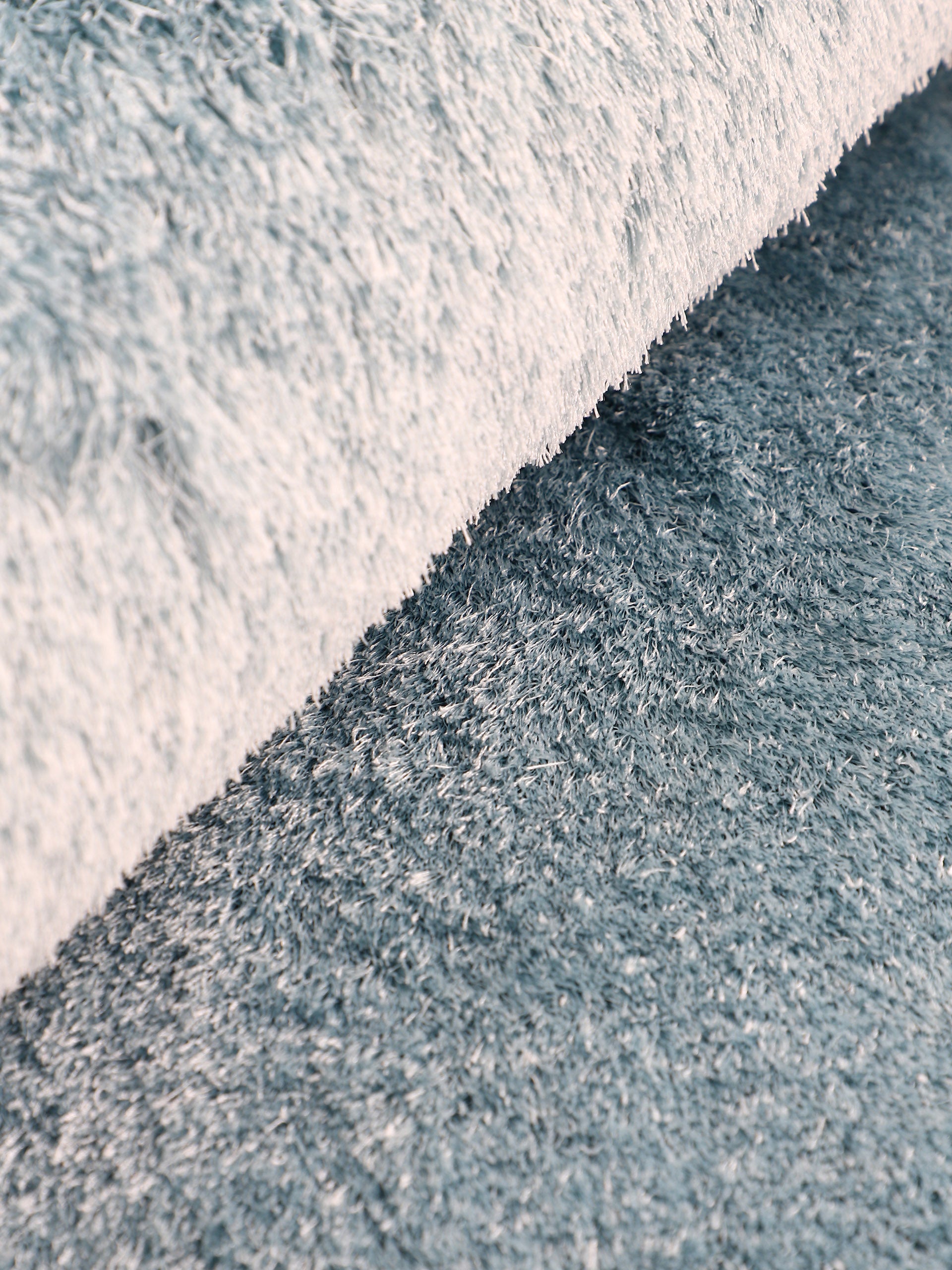 Hochflorteppich Breeze Rund Hellblau