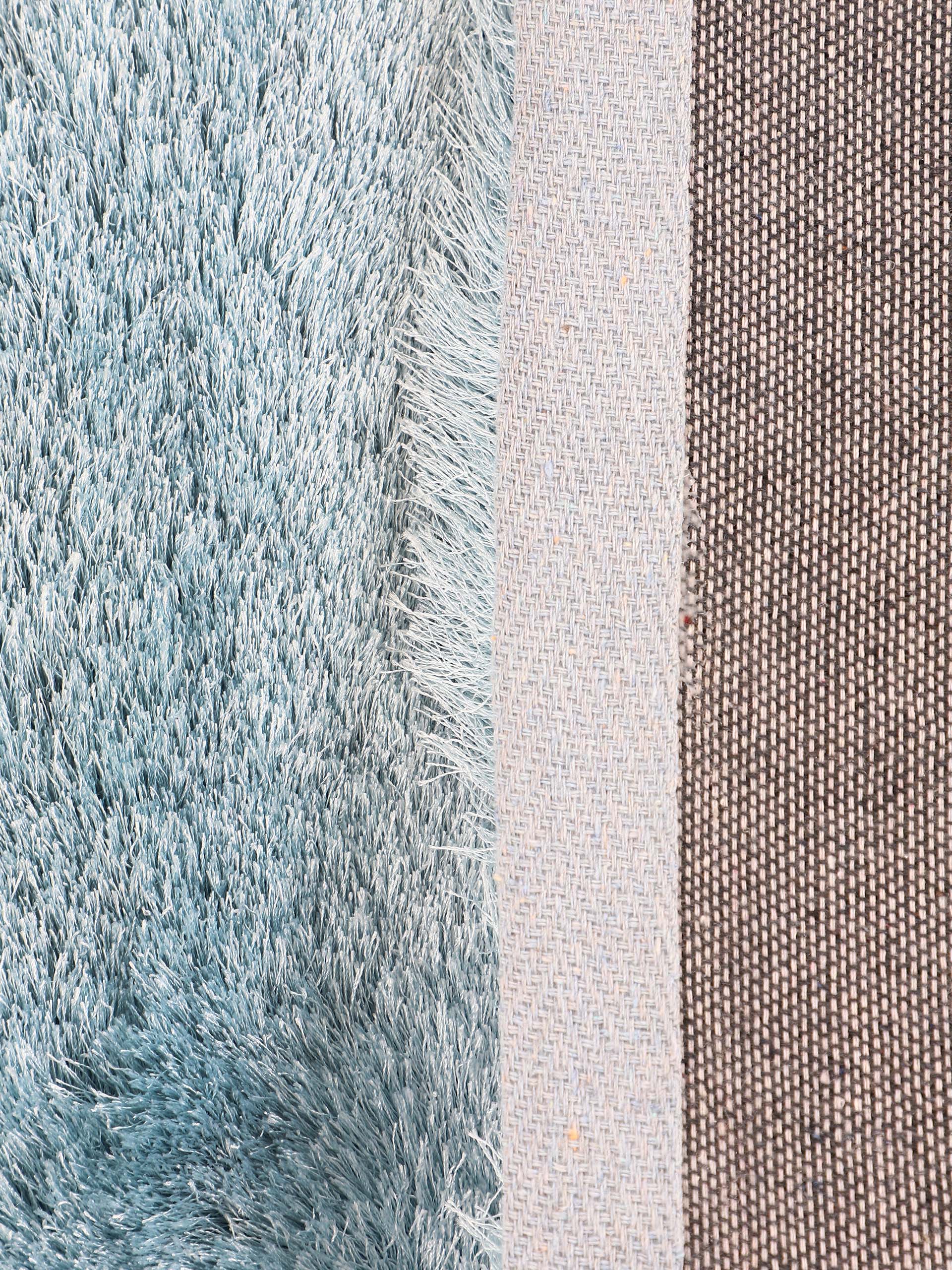 Hochflorteppich Breeze Rund Hellblau