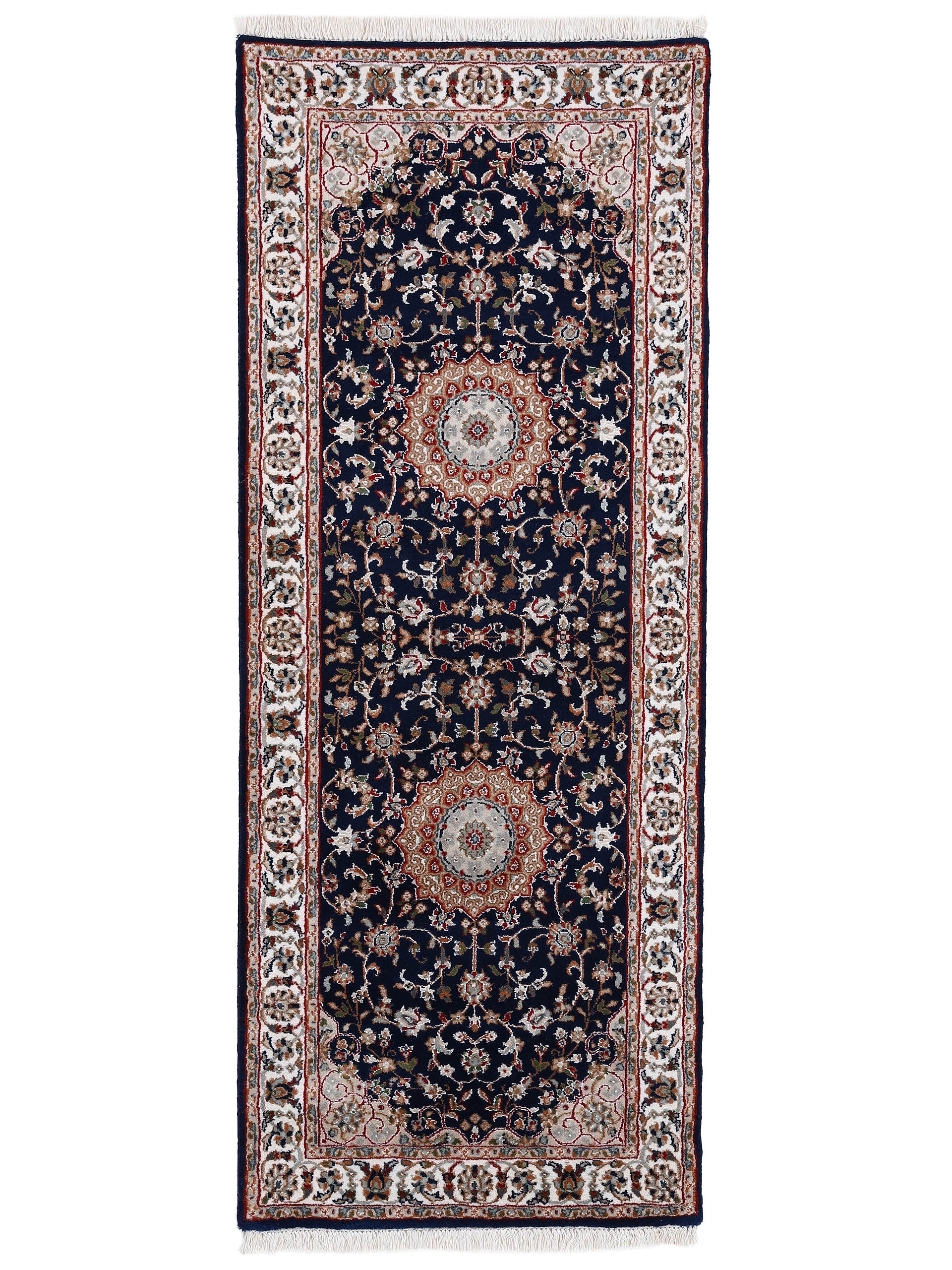 Nain Teppich Läufer Blau