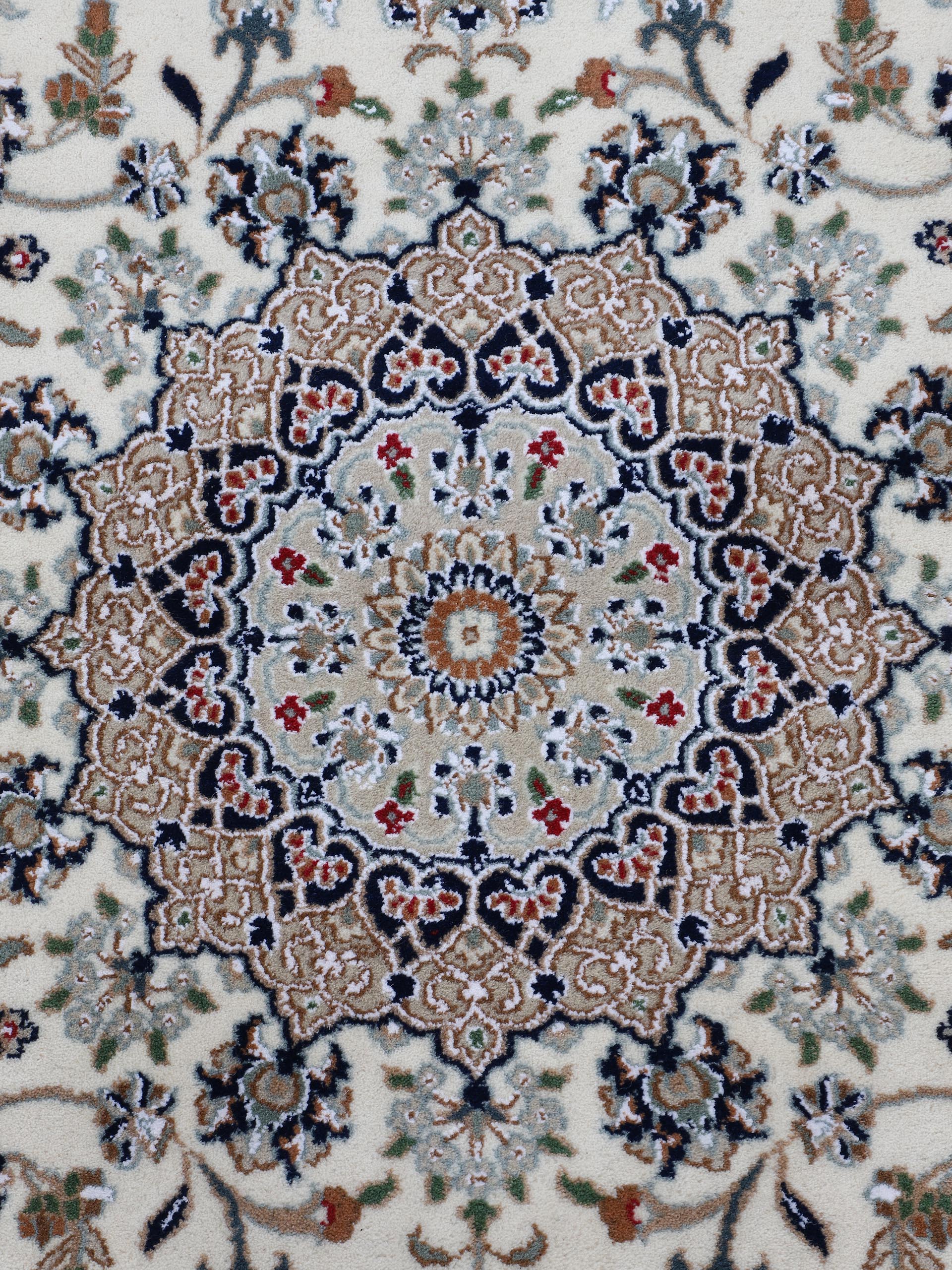 Nain Teppich Läufer Creme