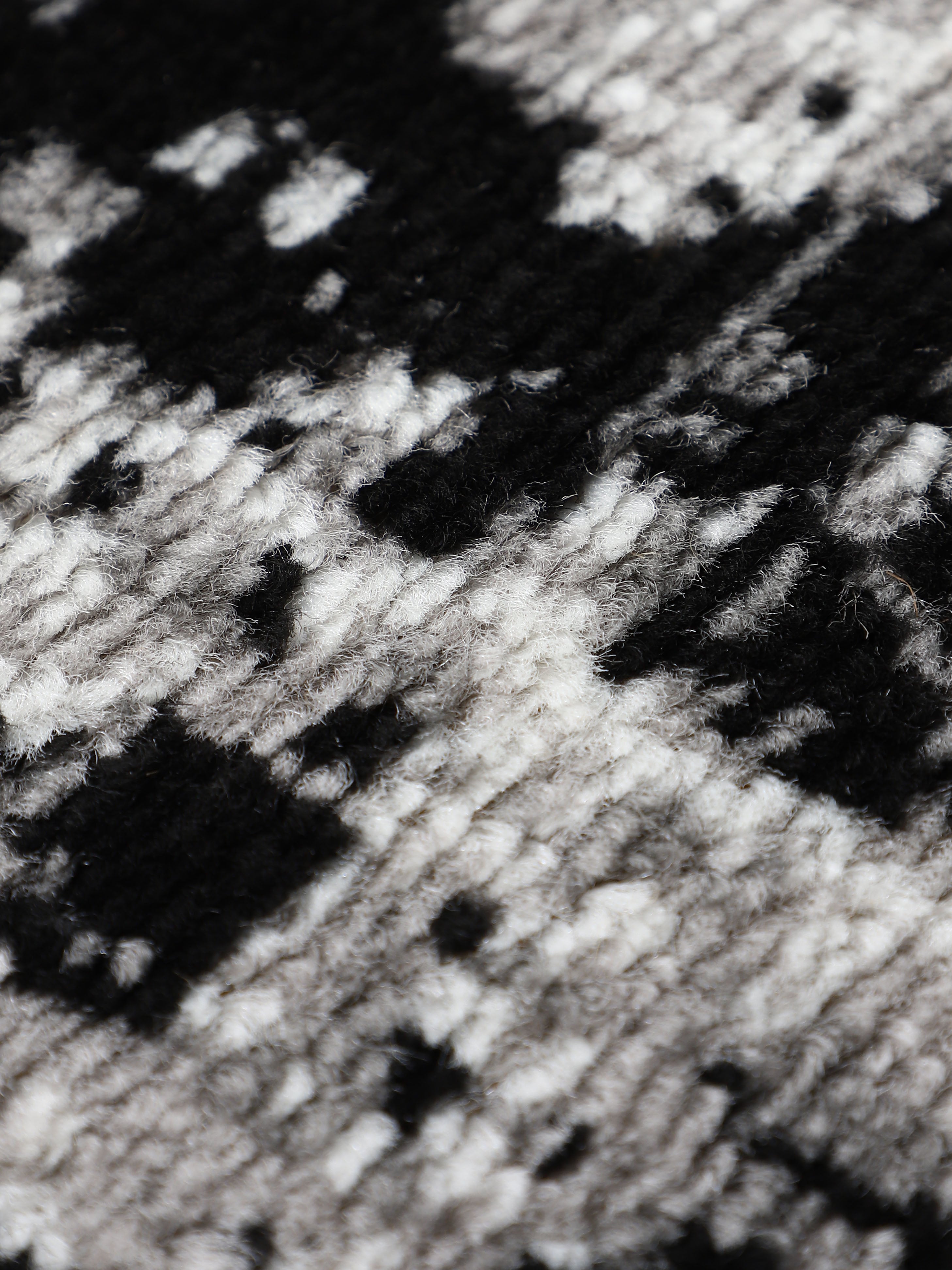 Vintage Teppich Sol Schwarz/Weiß