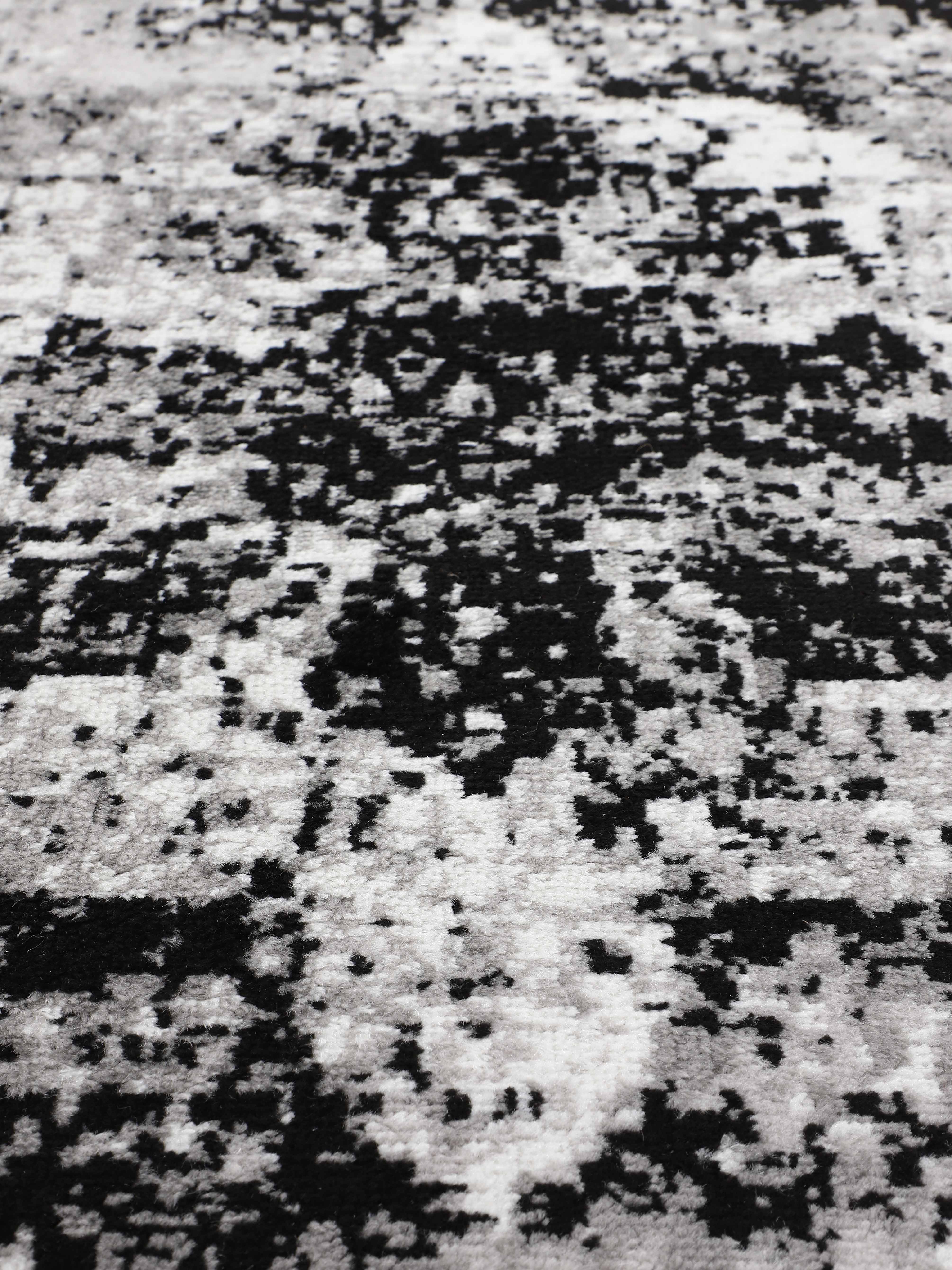 Vintage Teppich Sol Schwarz/Weiß