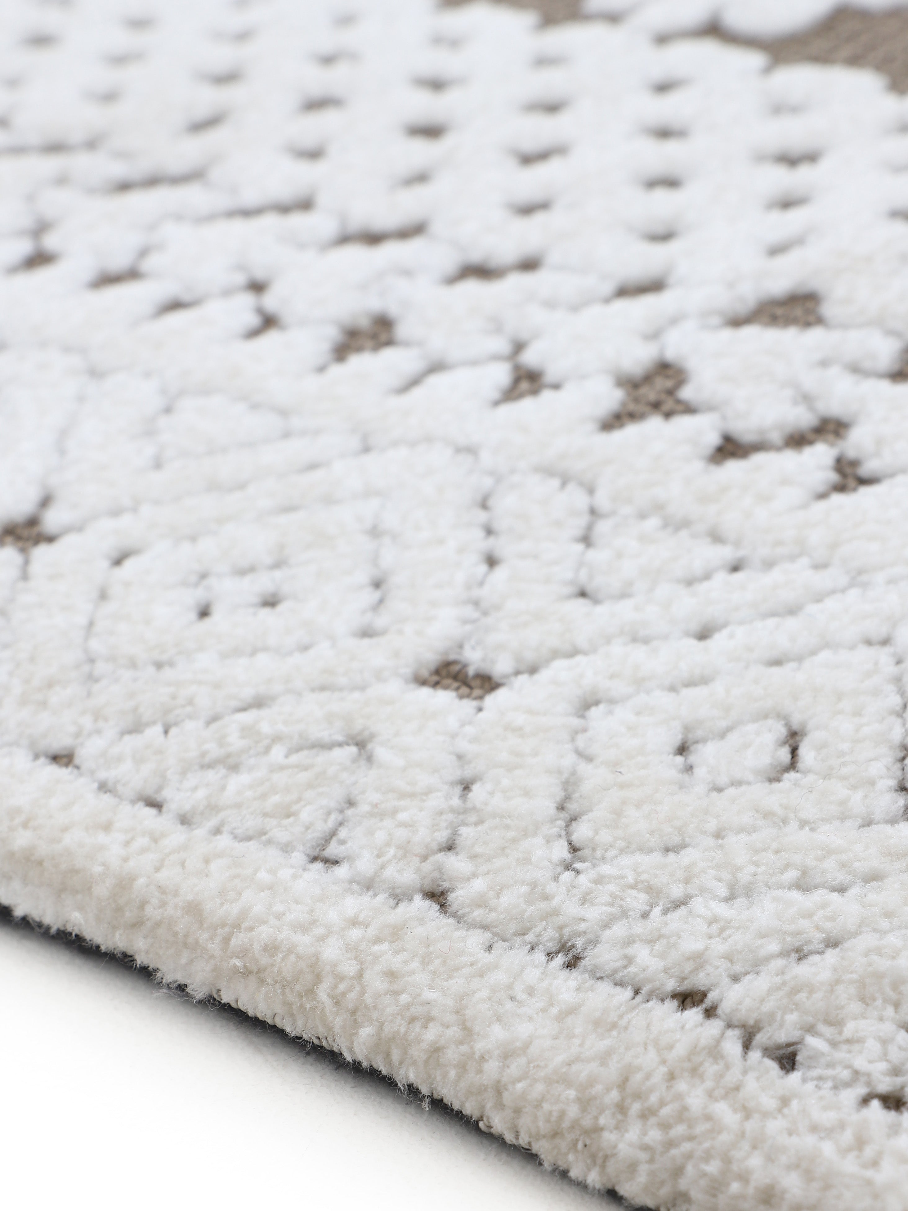 Teppich Holly Creme/Hellgrau