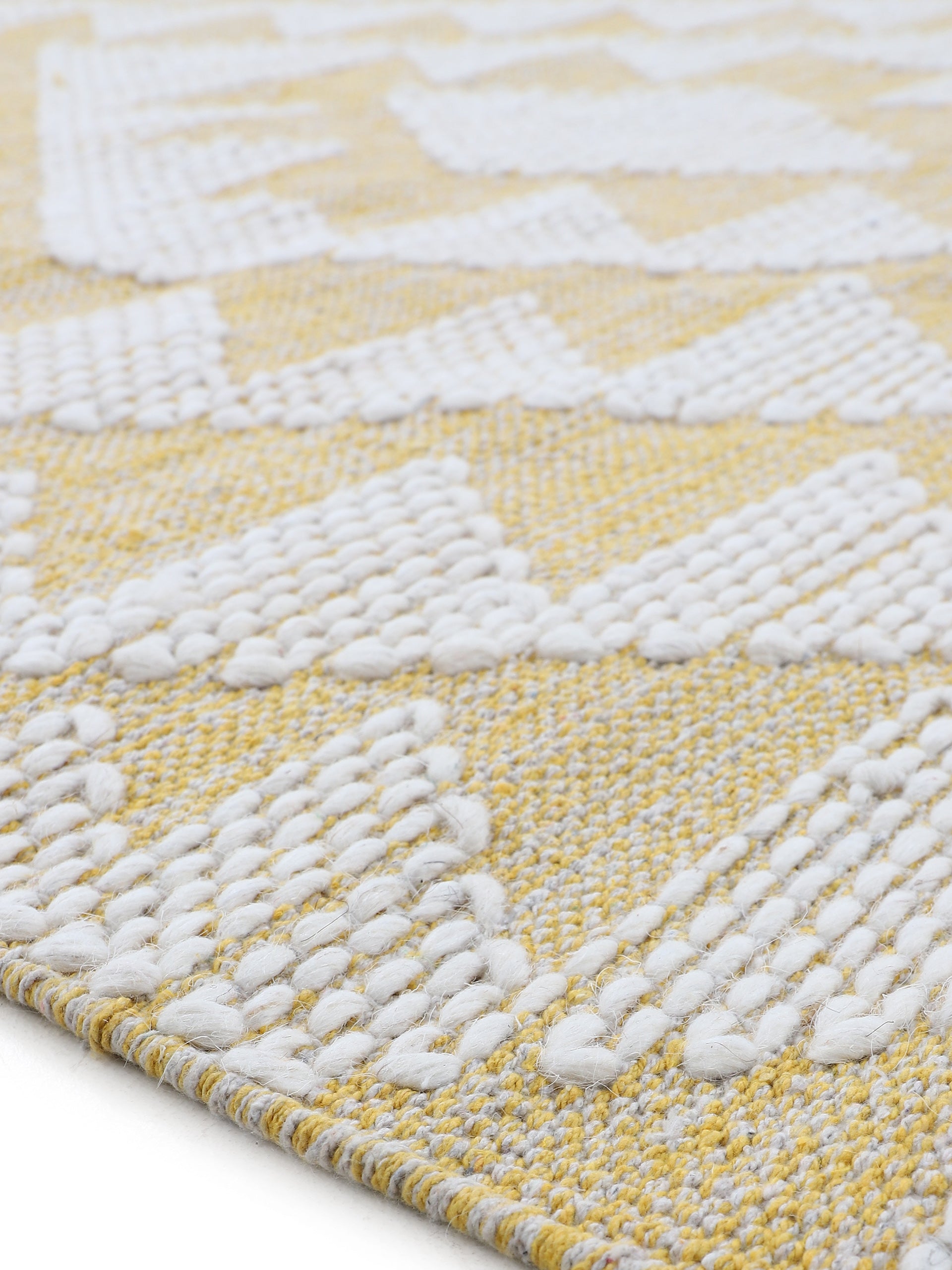 Baumwollteppich Kelim Durry Gelb