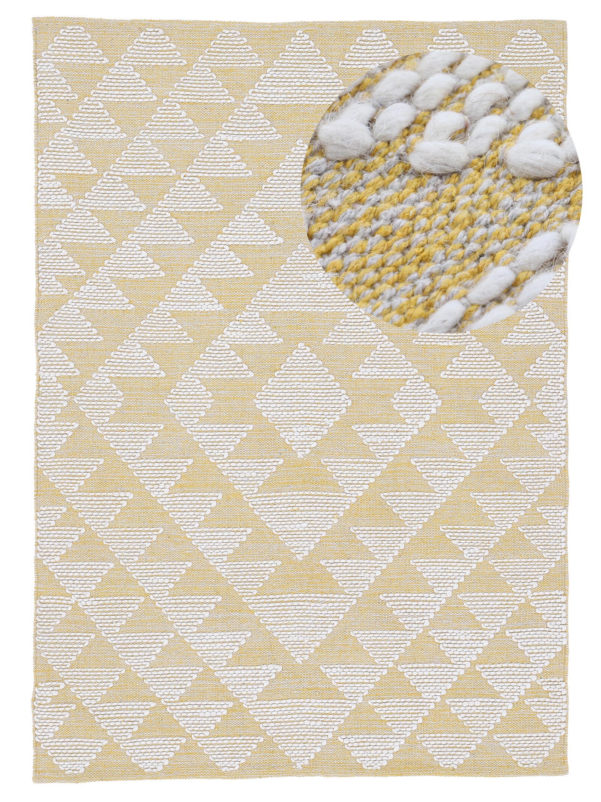 Baumwollteppich Kelim Durry Gelb