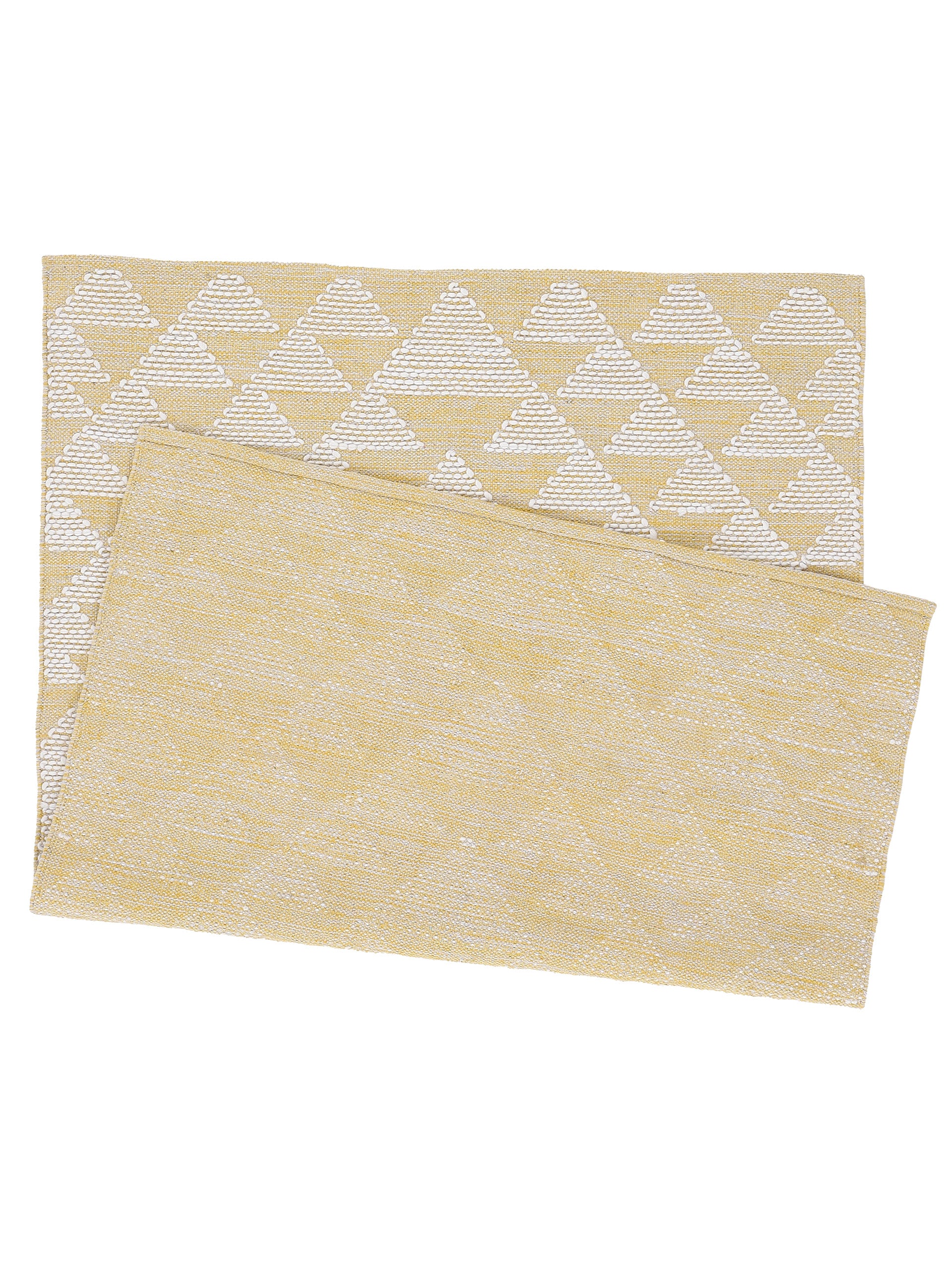 Baumwollteppich Kelim Durry Gelb