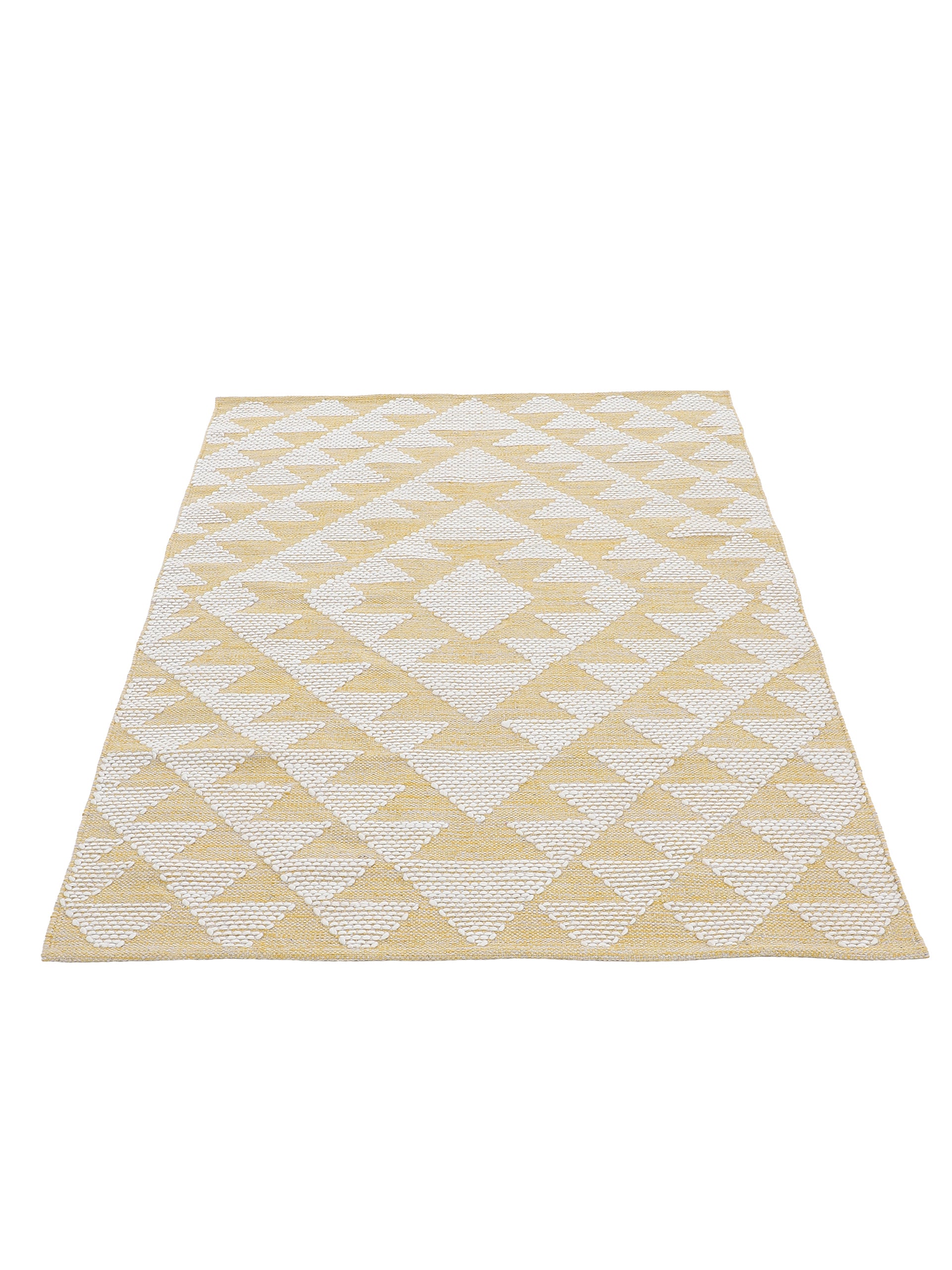 Baumwollteppich Kelim Durry Gelb