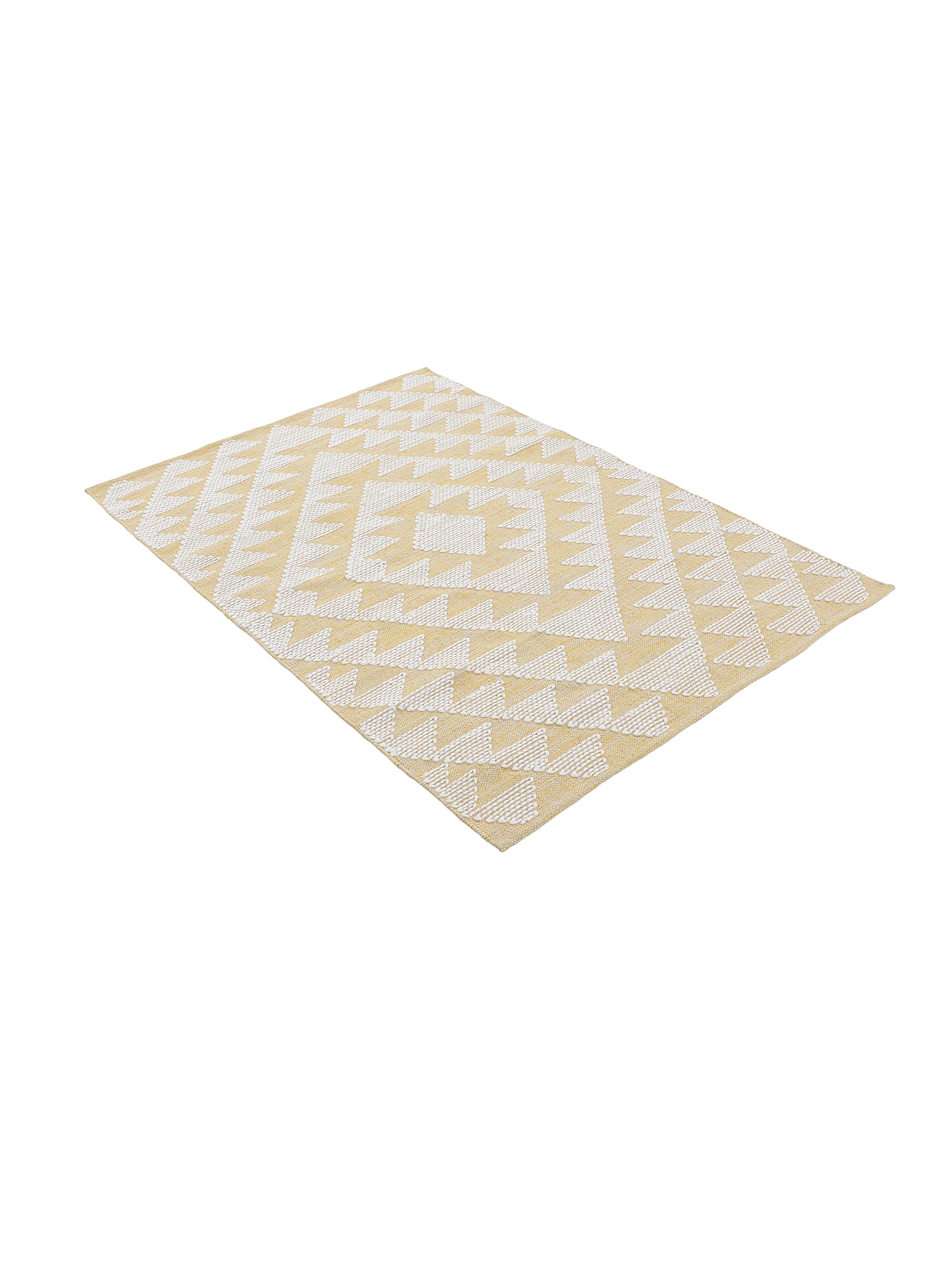 Baumwollteppich Kelim Durry Gelb