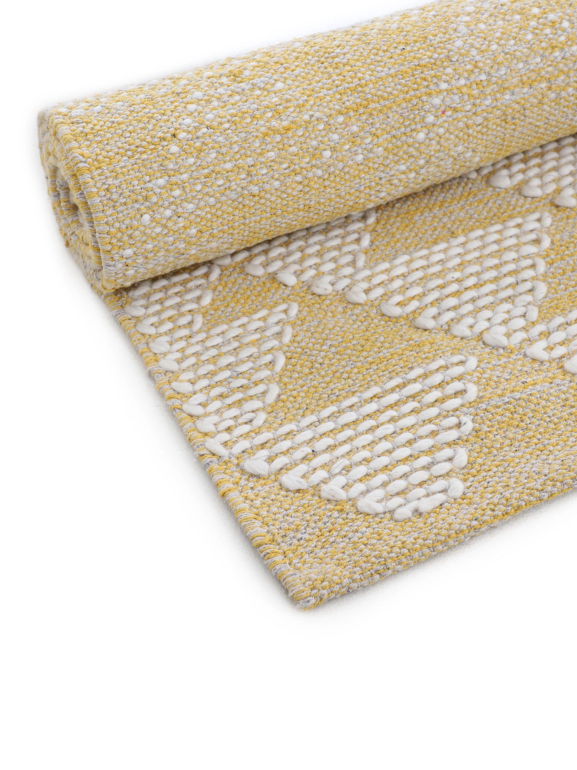 Baumwollteppich Kelim Durry Gelb