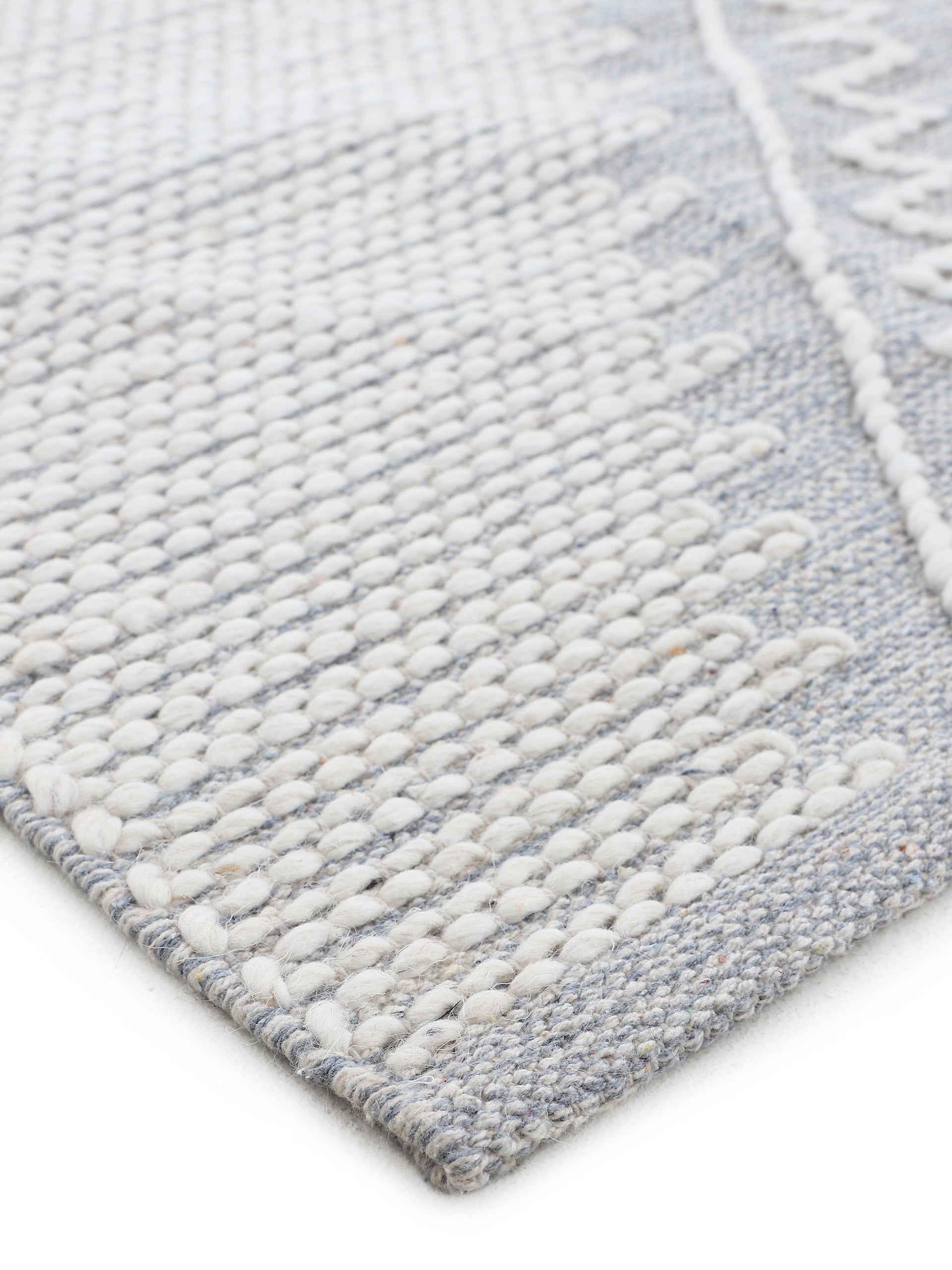 Baumwollteppich Kelim Durry Grau