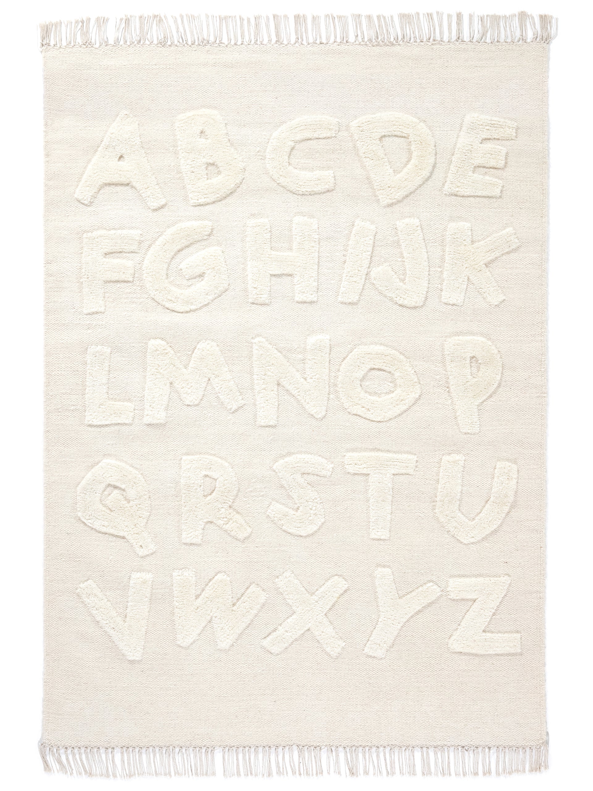 Kinderteppich ABC Creme