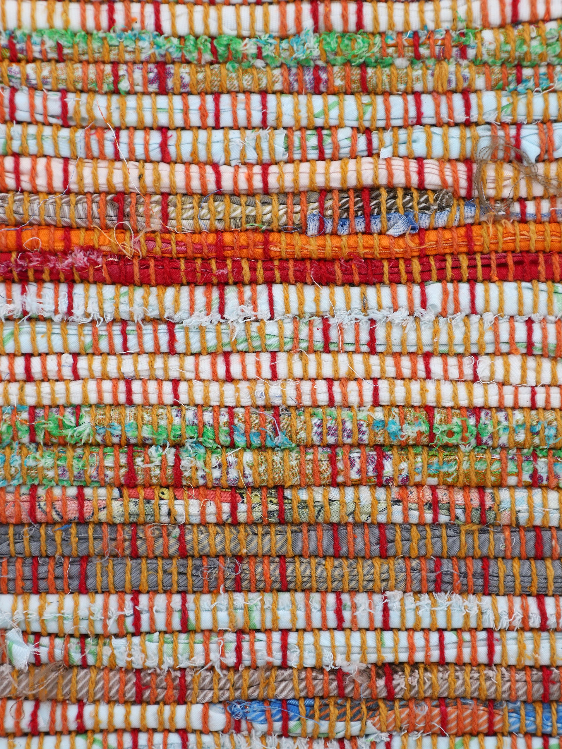 Kelim Chindi Orange in orange