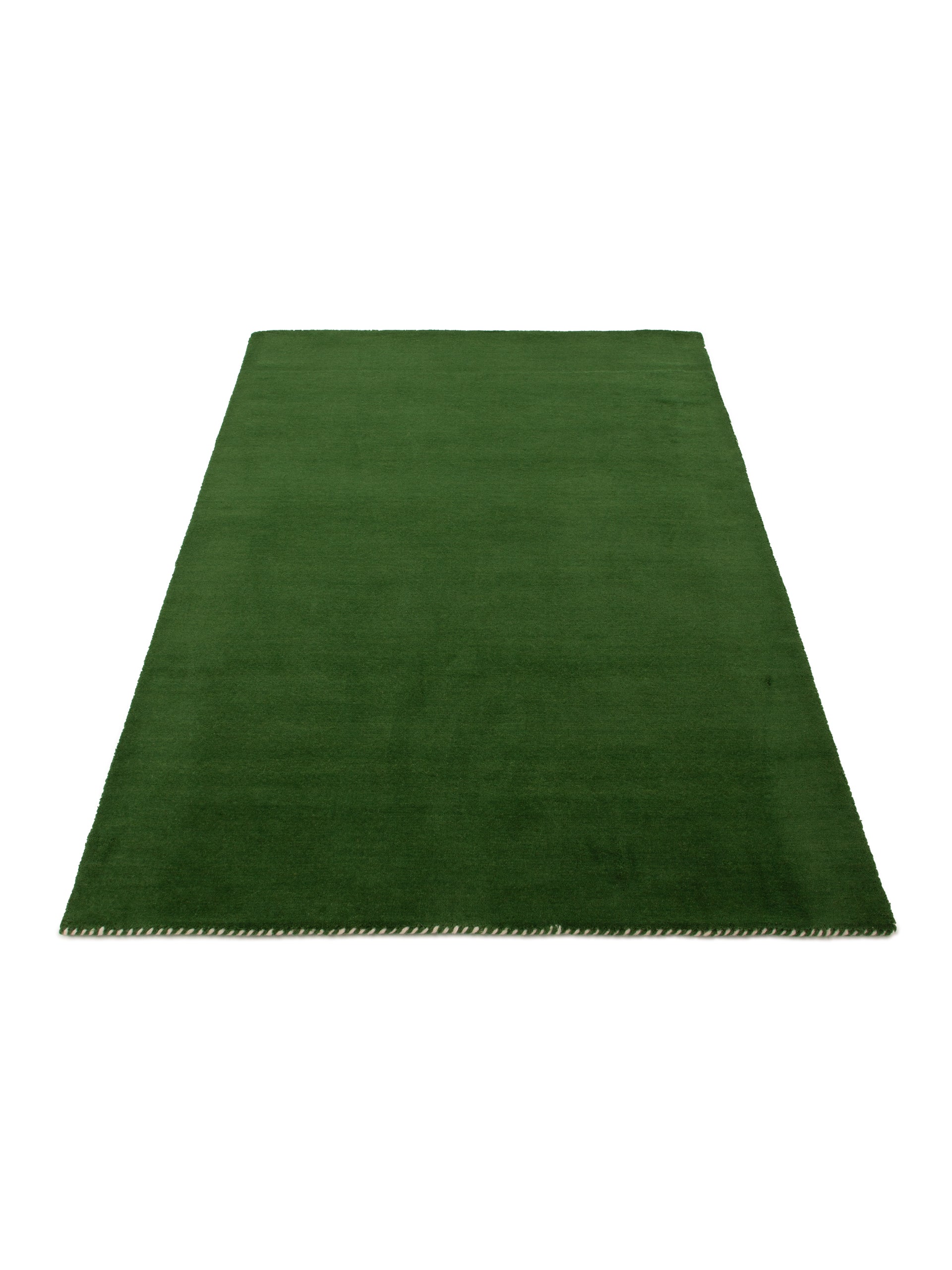 Wollteppich Gabbeh Lola Grün aus Wolle