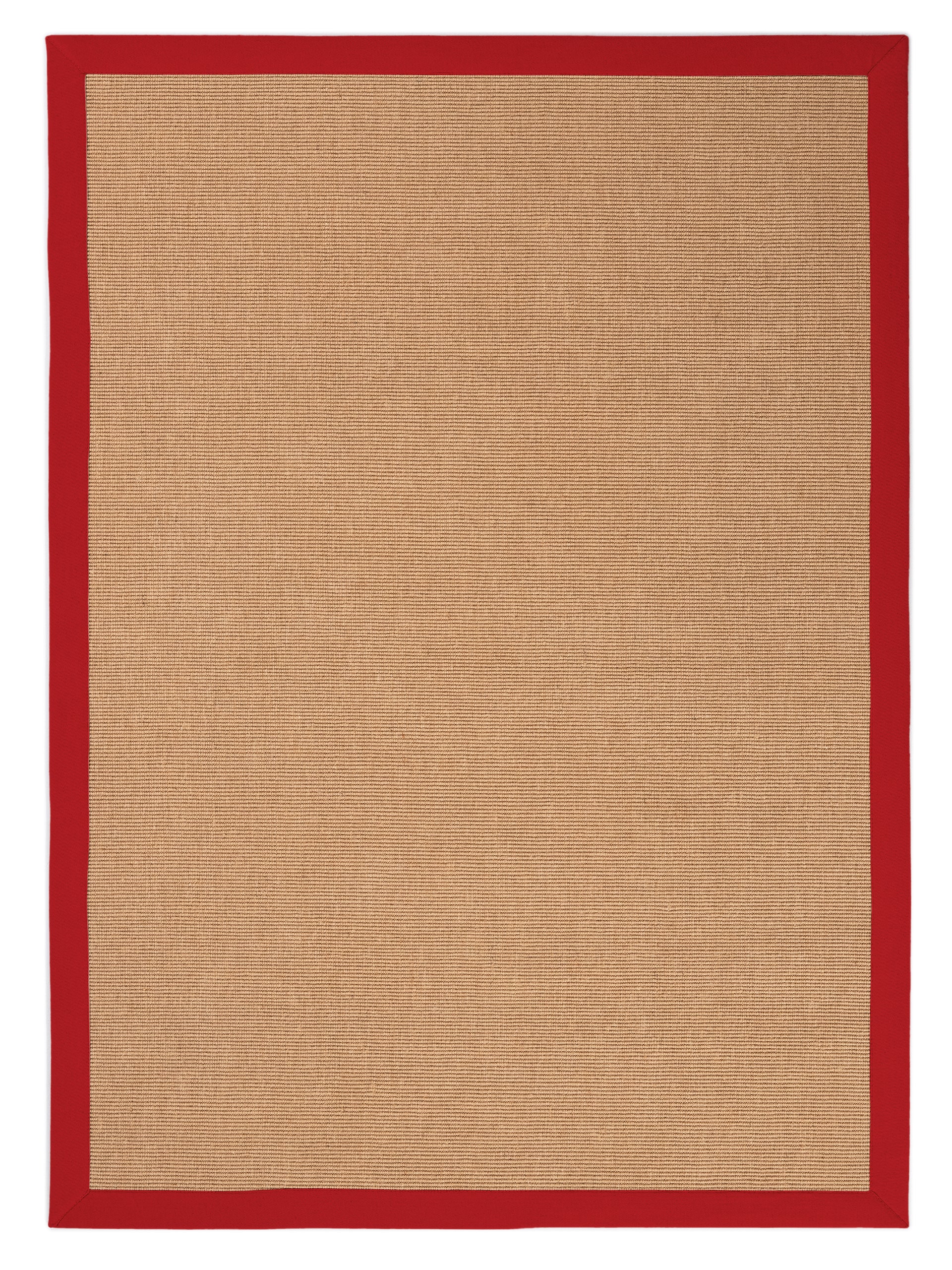 Sisalteppich Rot aus Sisal/Jute