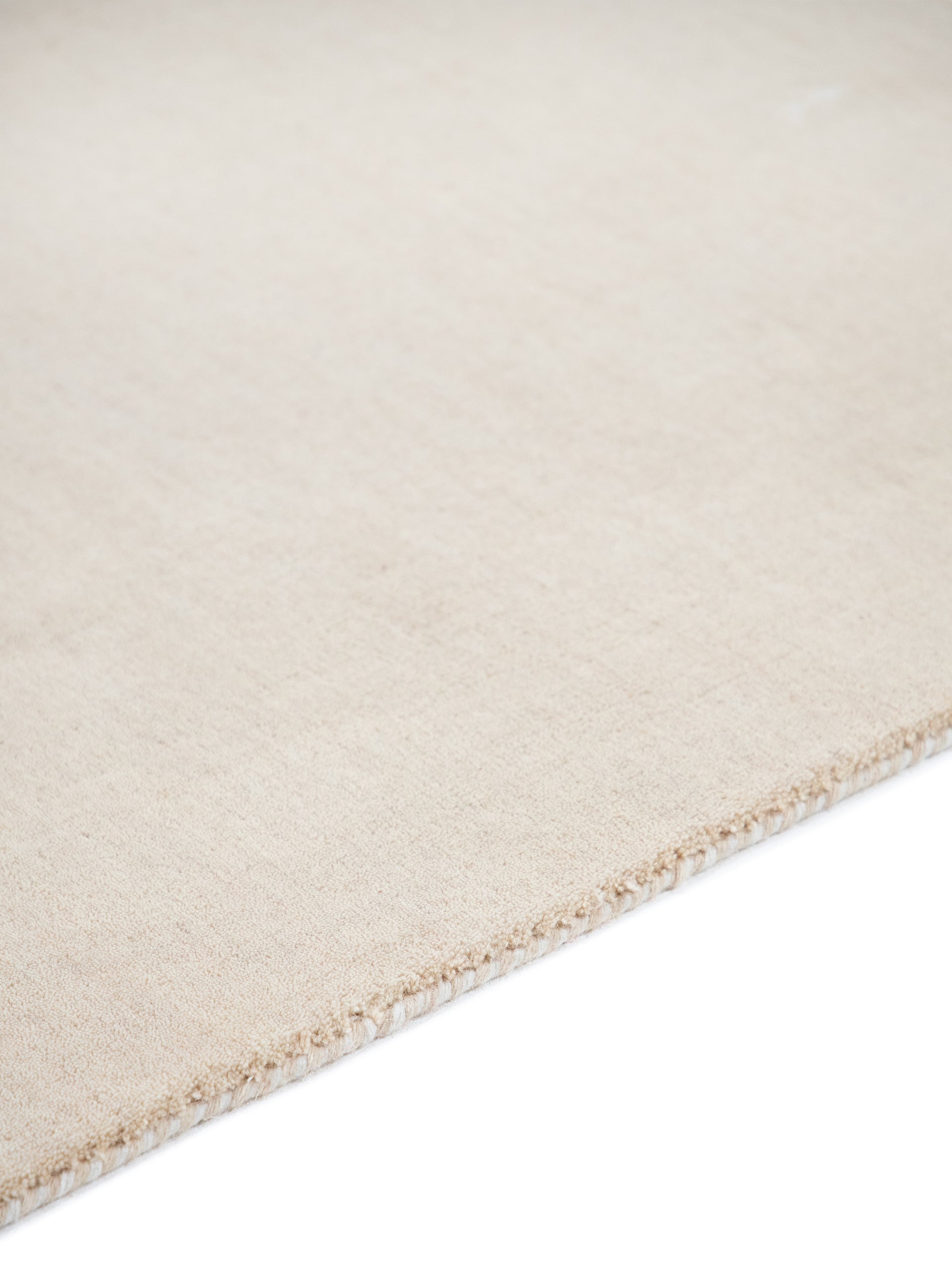 Wollteppich Gabbeh Uni Beige aus Wolle