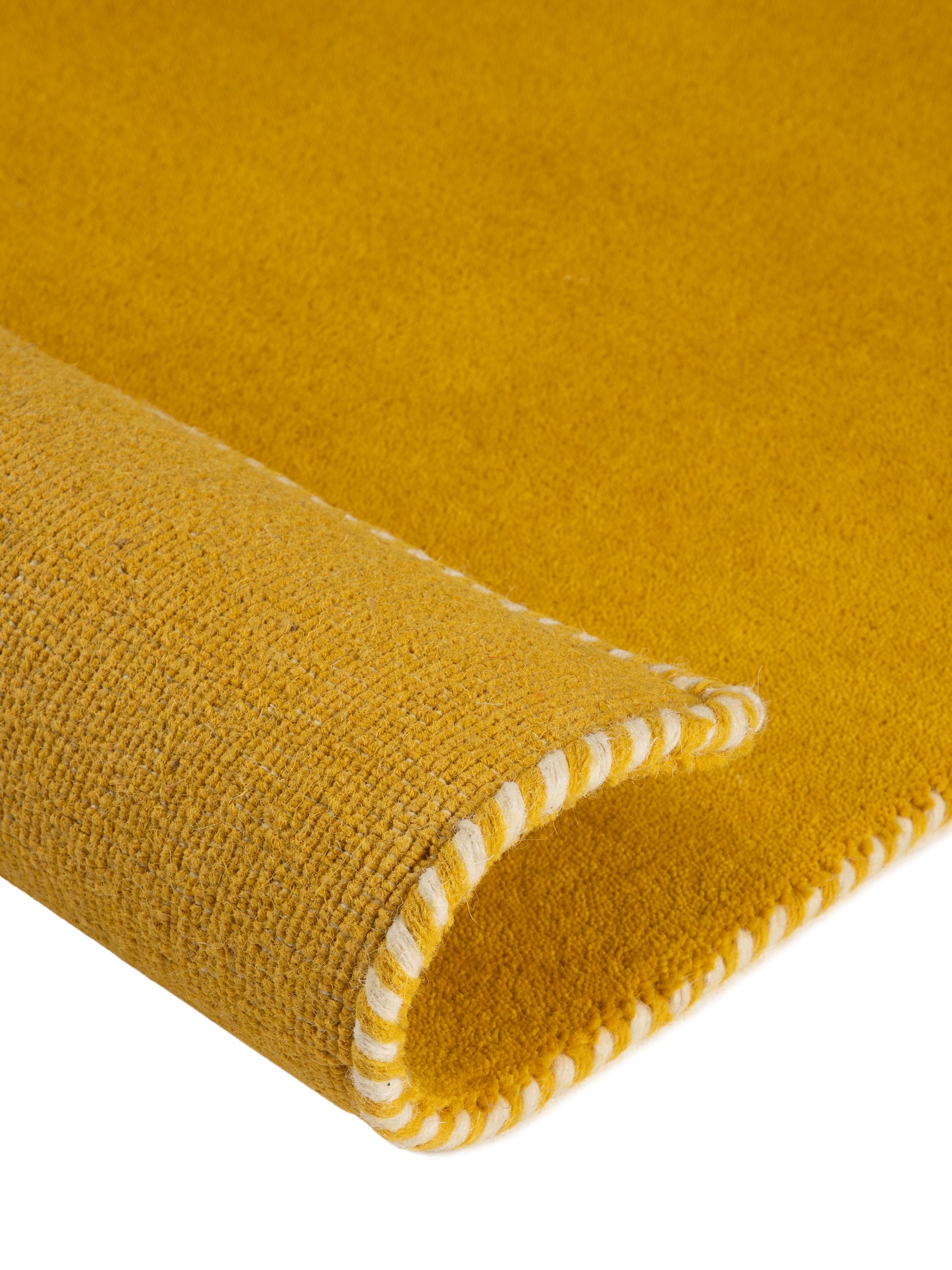 Wollteppich Gabbeh Lola Gelb aus Wolle