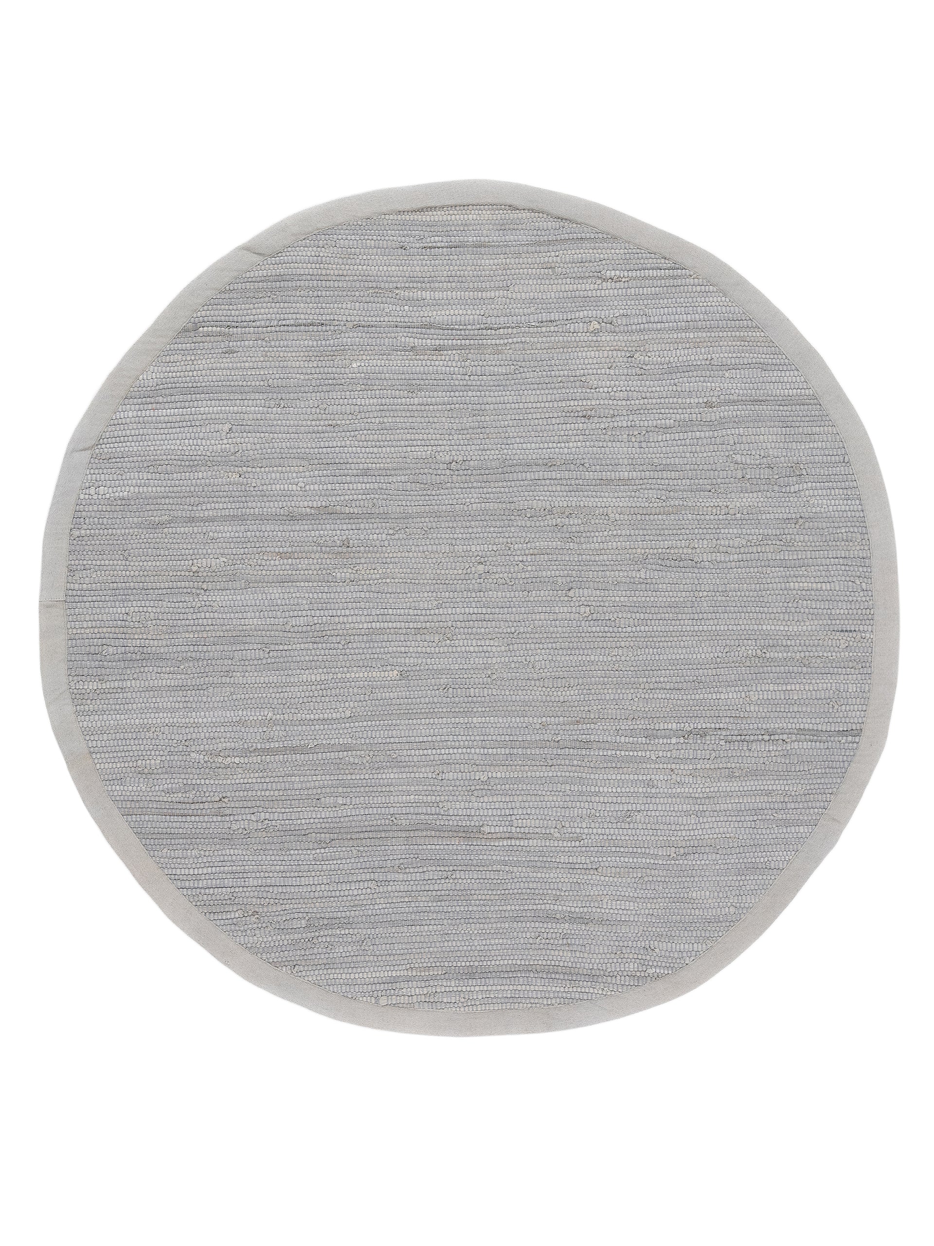 Kelim Chindi Uni Rund in hellgrau