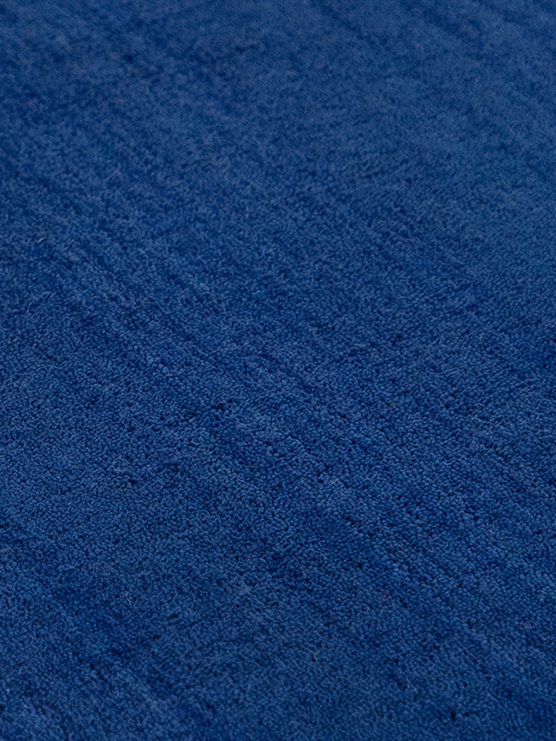 Wollteppich Gabbeh Uni Quadratisch Blau in blau aus wolle