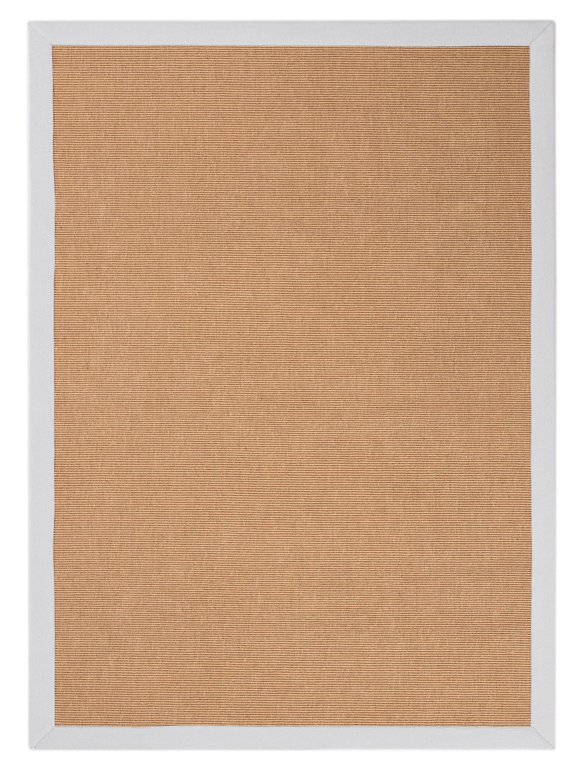 Sisalteppich Weiß in weiß aus sisal/jute