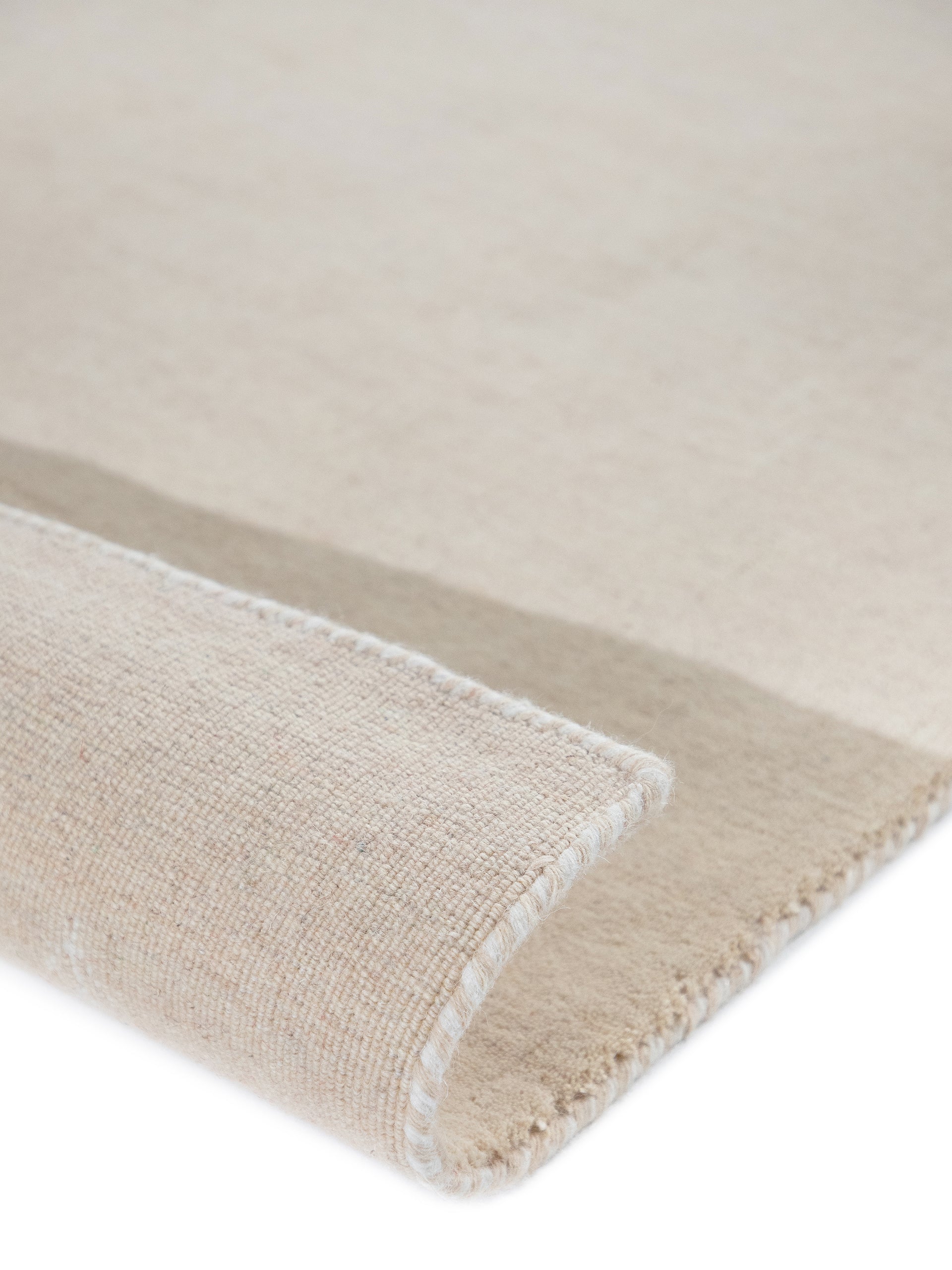 Wollteppich Gabbeh Uni Beige aus Wolle