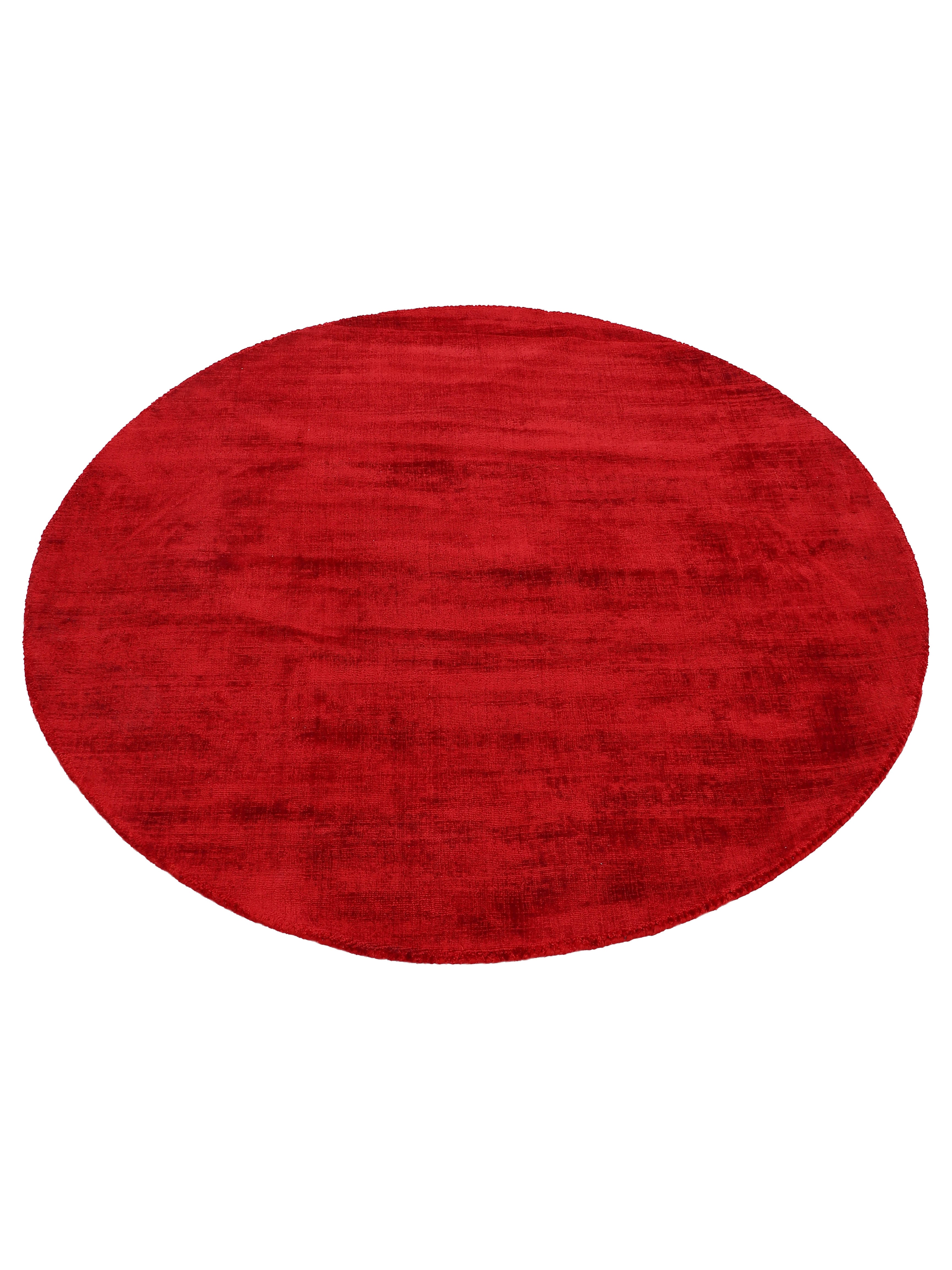 Viskoseteppich Rund Ava Rot in rot aus viskose