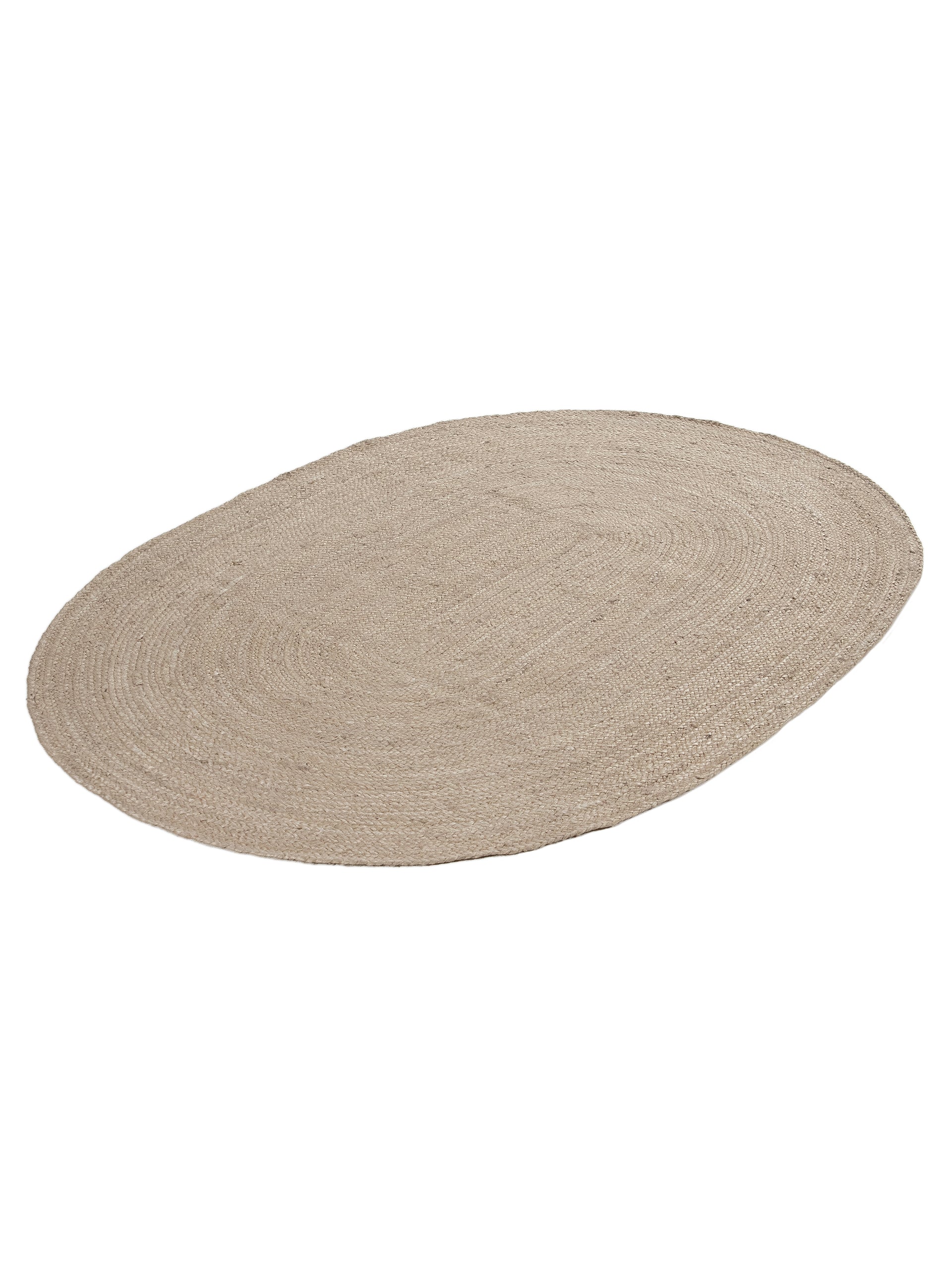 Juteteppich Nele Oval Taupe in taupe aus sisal/jute