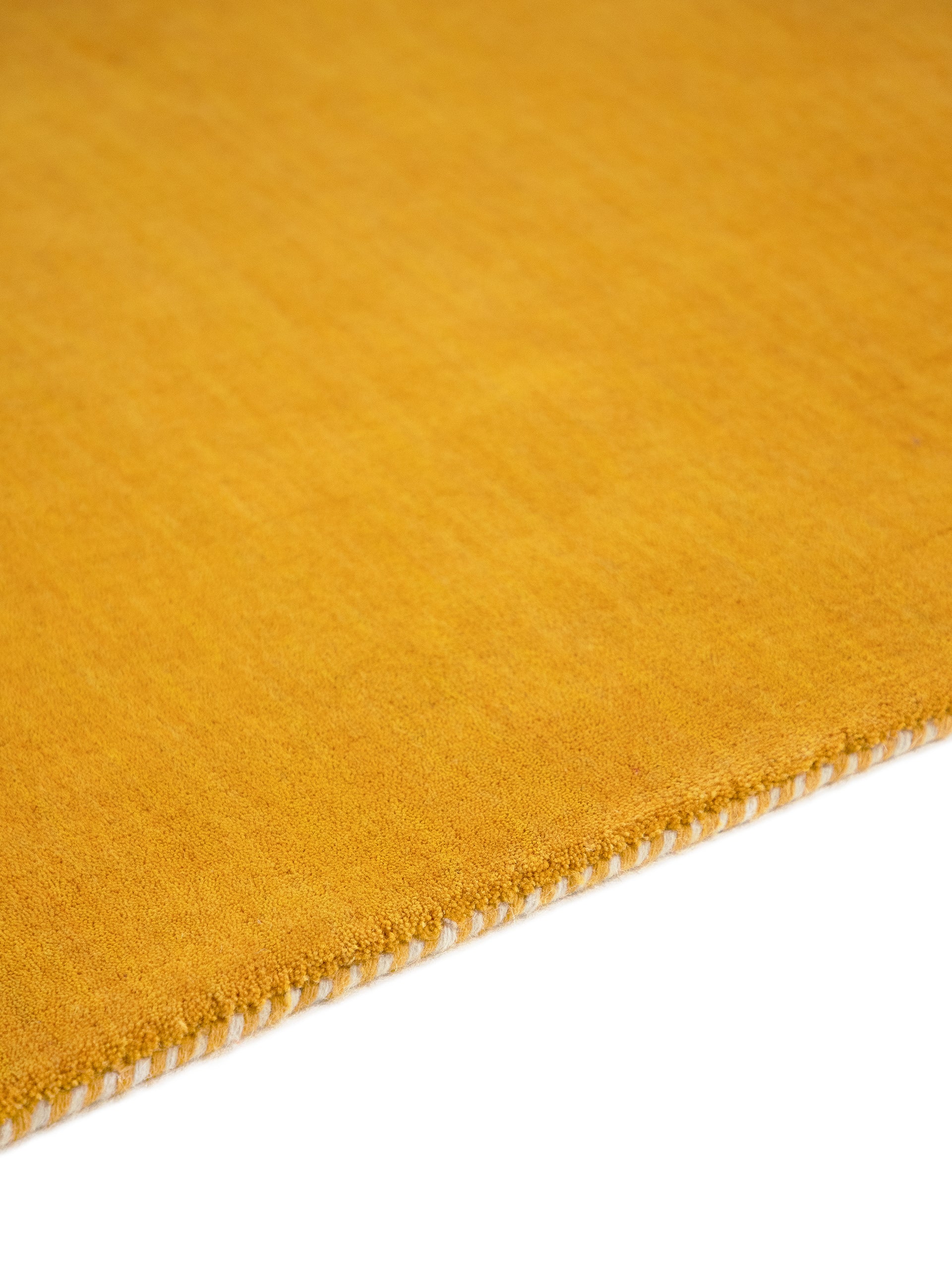 Wollteppich Gabbeh Uni Quadratisch Gelb in gelb aus wolle