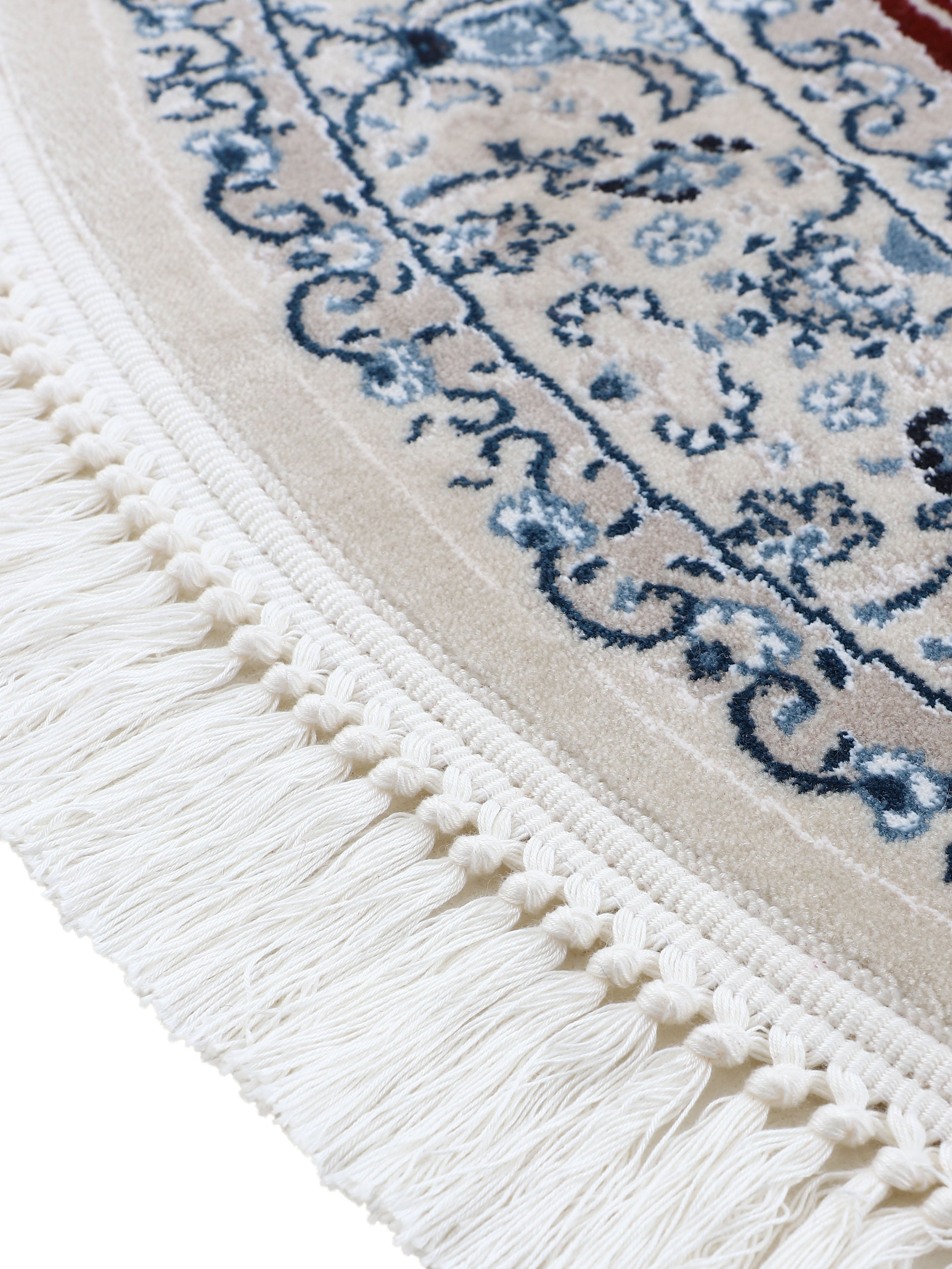 Teppich Nain Diane Rund Rot in rot aus kunstfaser