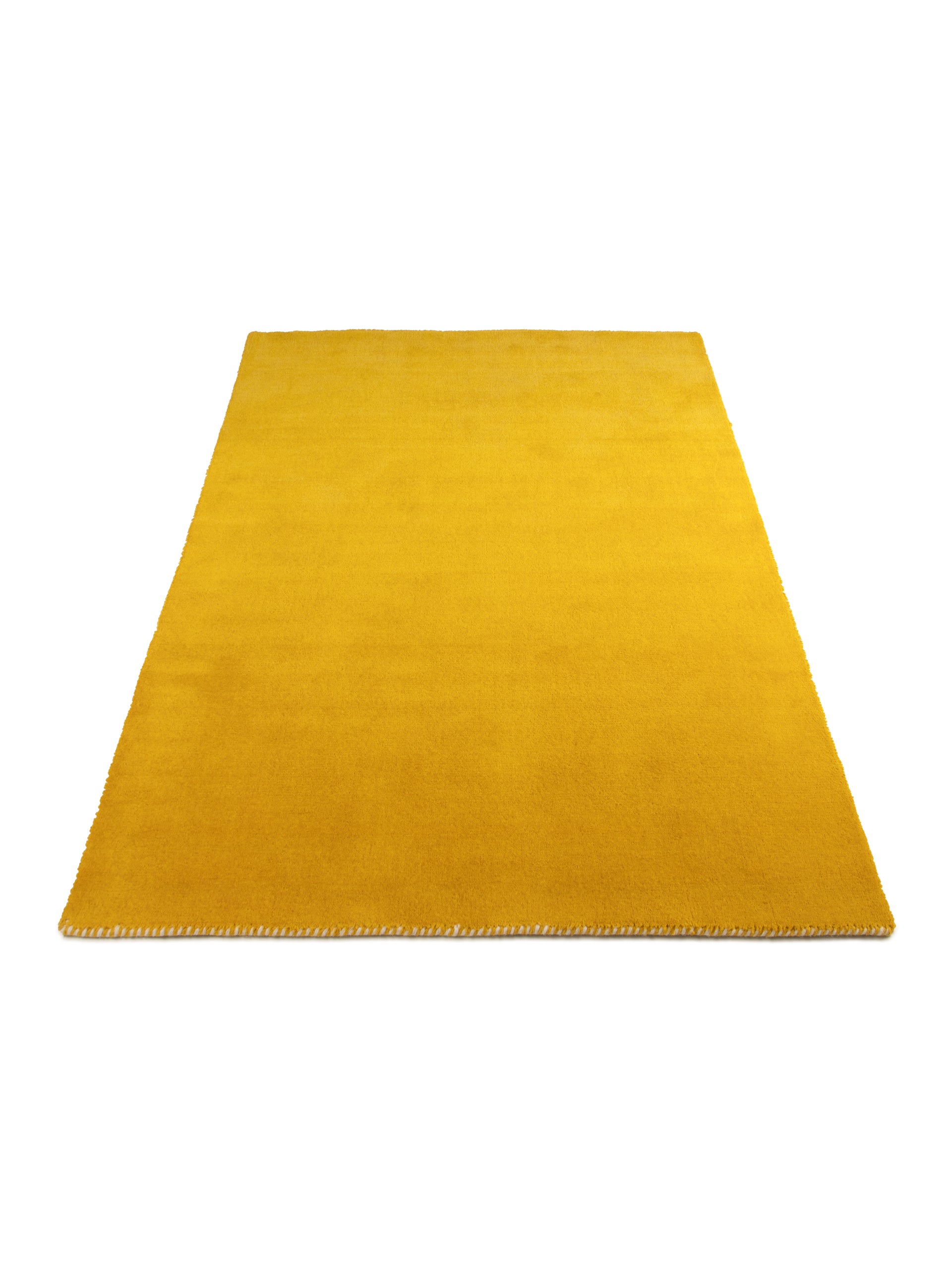 Wollteppich Gabbeh Lola Gelb aus Wolle