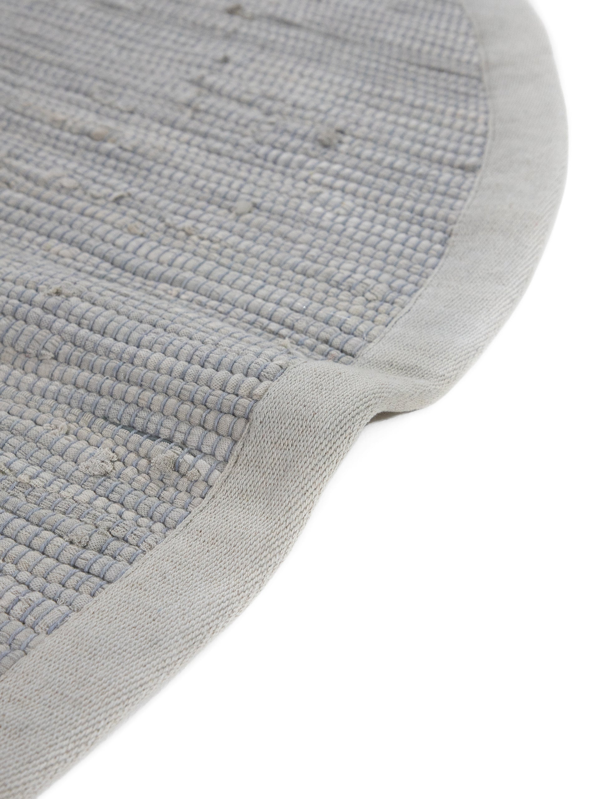 Kelim Chindi Uni Rund in hellgrau