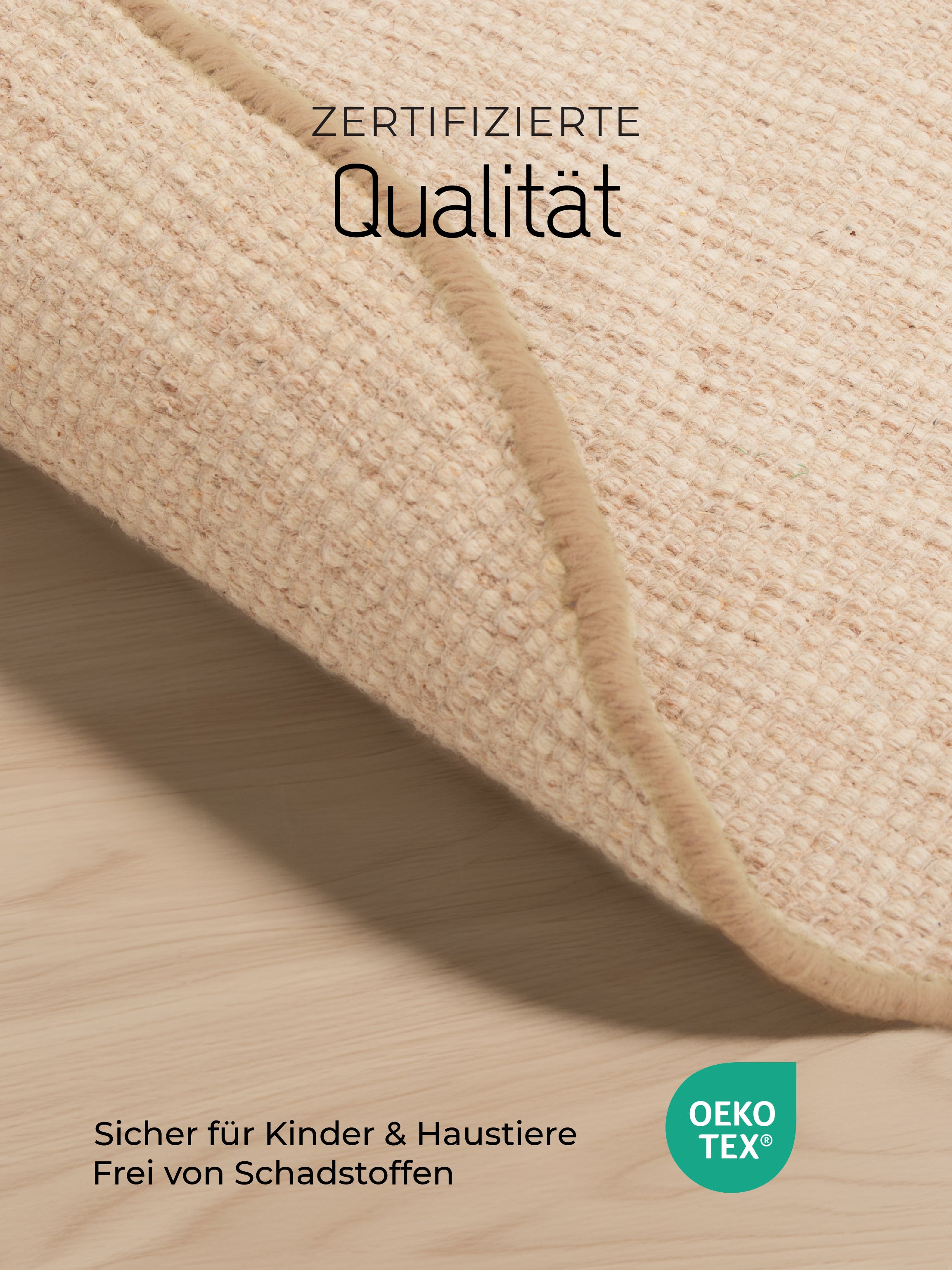 Wollteppich Lui Rund Taupe